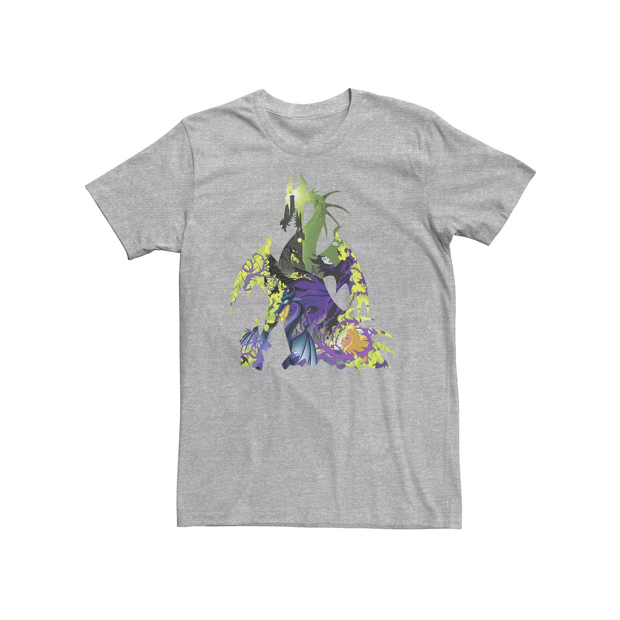 Big & Tall Disney Sleeping Beauty Maleficent Dragon Silhouette Tee, Men's, Size: 3XL, White Product Image