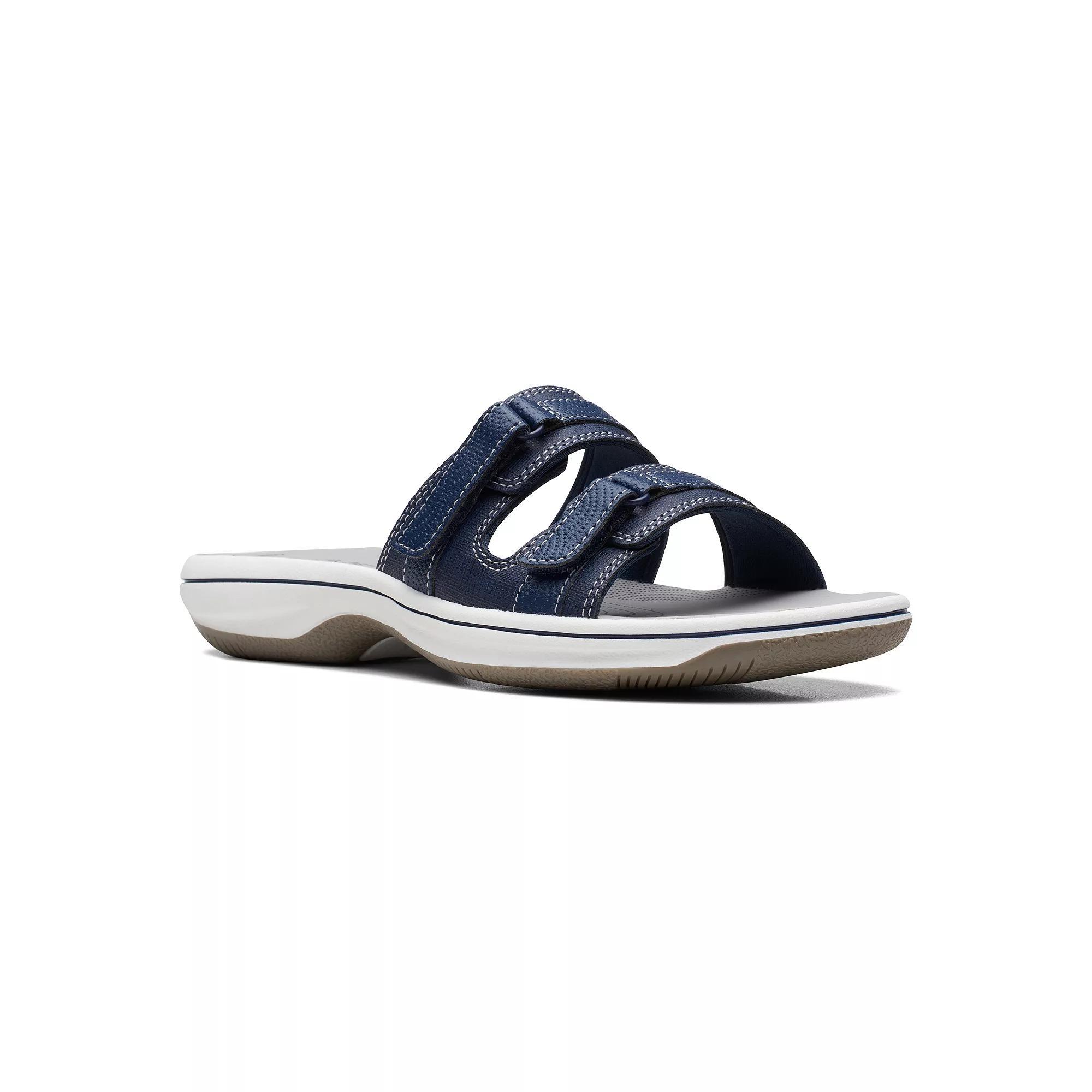 Clarks® Cloudsteppers Breeze Piper Women's Slide Sandals, Size: 9, Black Patent Product Image