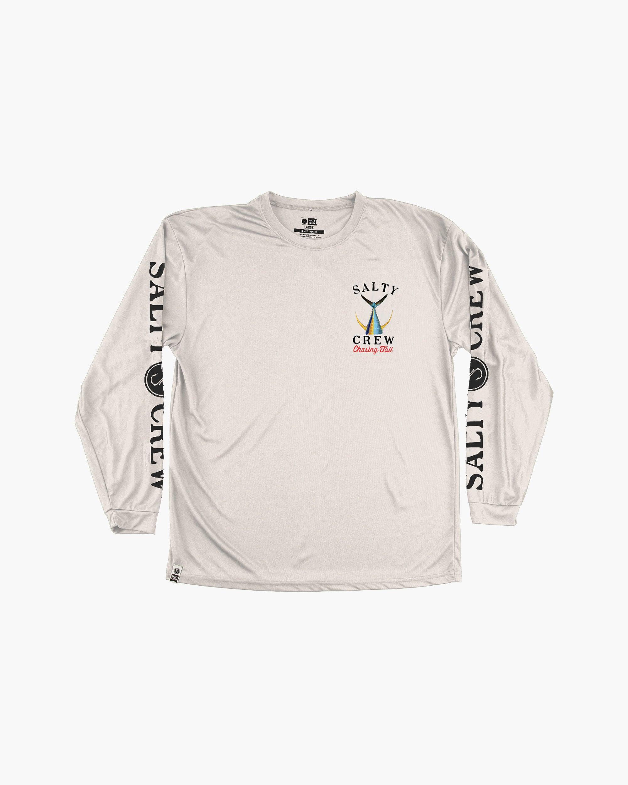 Tailed Long Sleeve Sunshirt - White Male Product Image