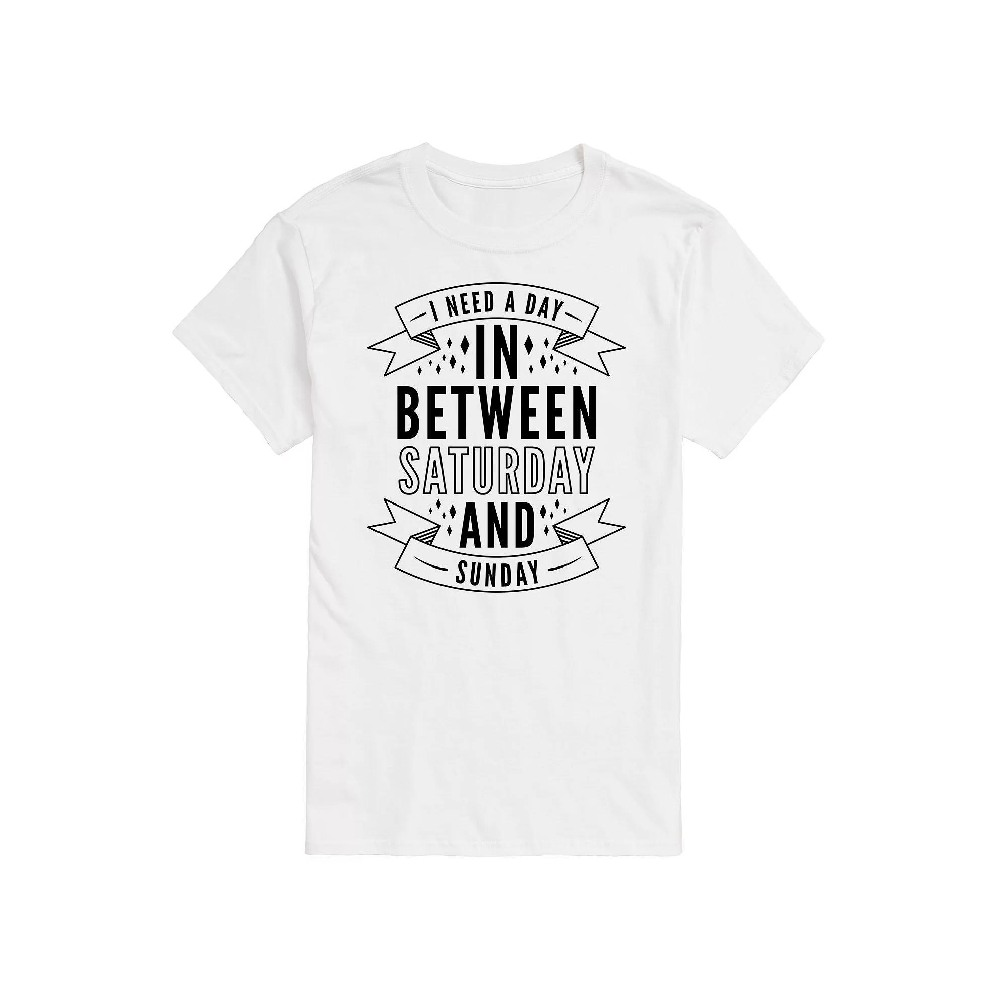 Mens Day In Between Saturday & Sunday Graphic Tee Product Image