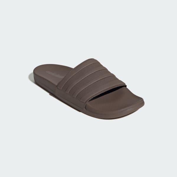 adidas Adilette Stripe Comfort Men's Slide Sandals, Size: 14, Earth Strata Product Image