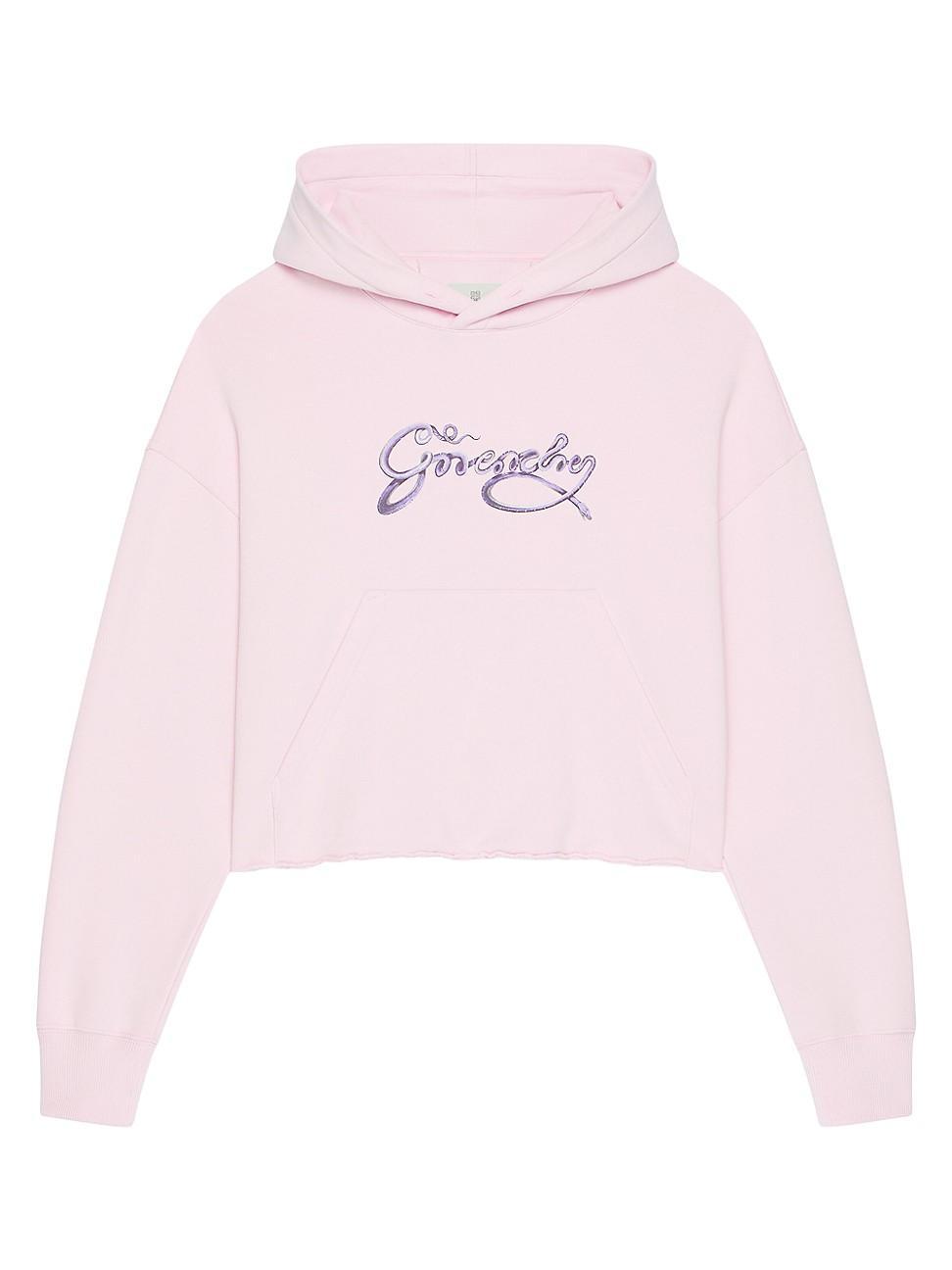 Womens Cropped Hoodie in Fleece with Snake Print Product Image