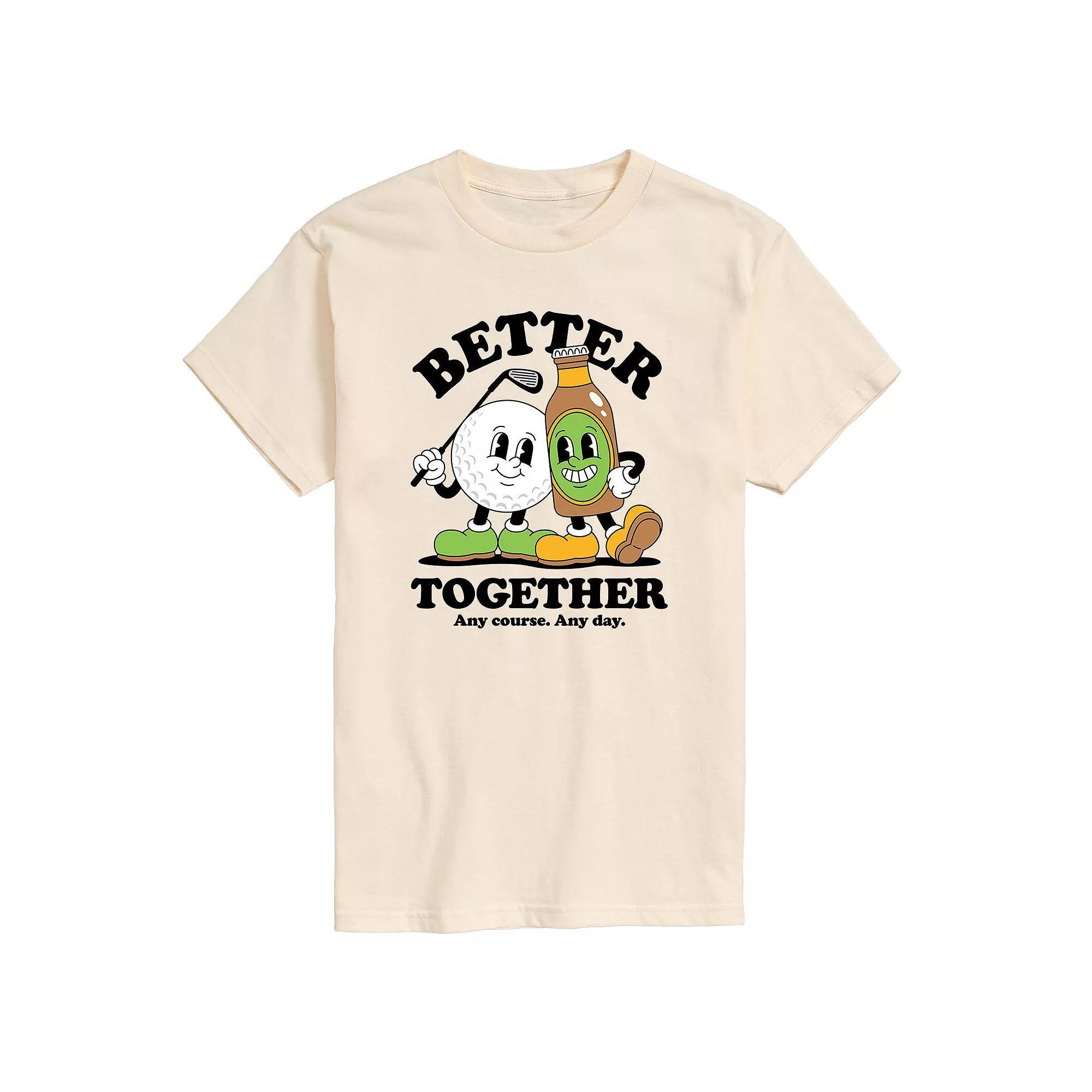 Mens Golf Mascots Better Together Graphic Tee Grey Gray Product Image
