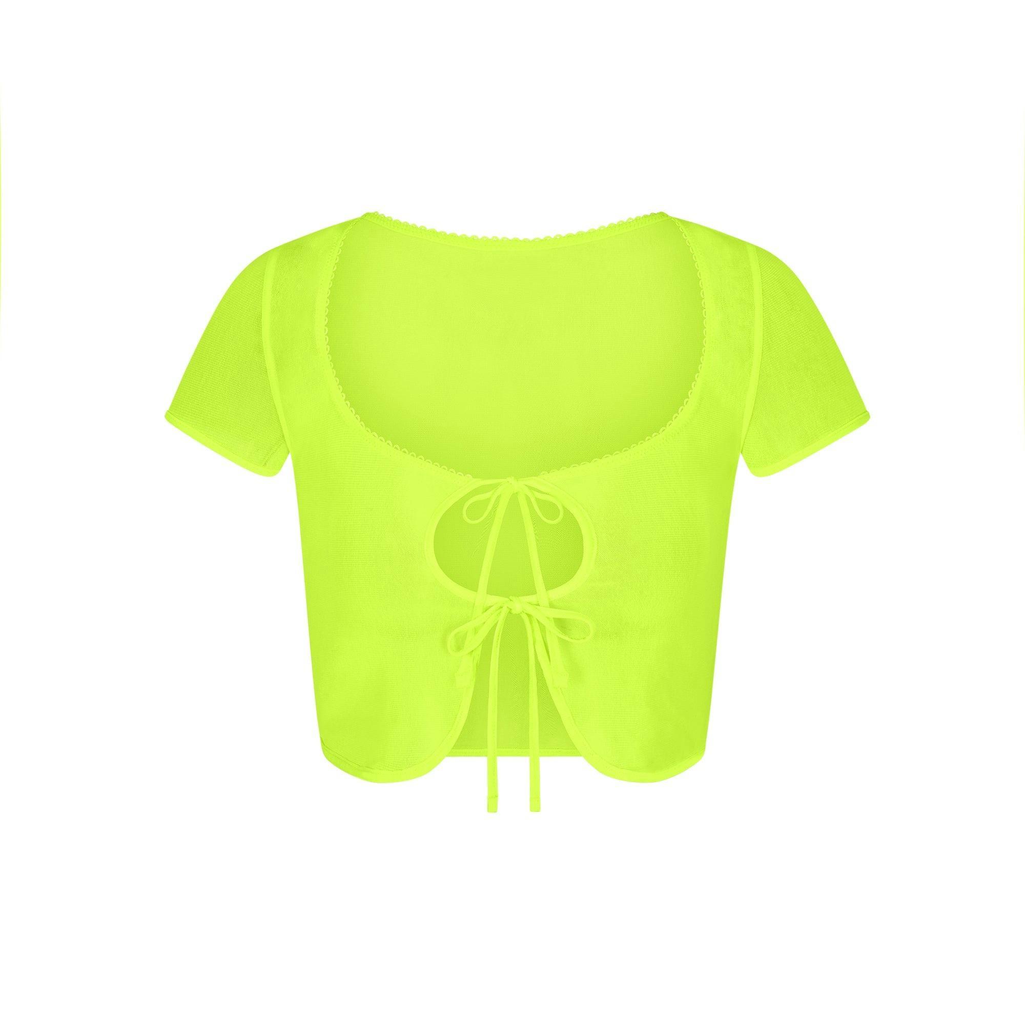 SUMMER MESH SUPER CROPPED TOP | HIGHLIGHTER Product Image