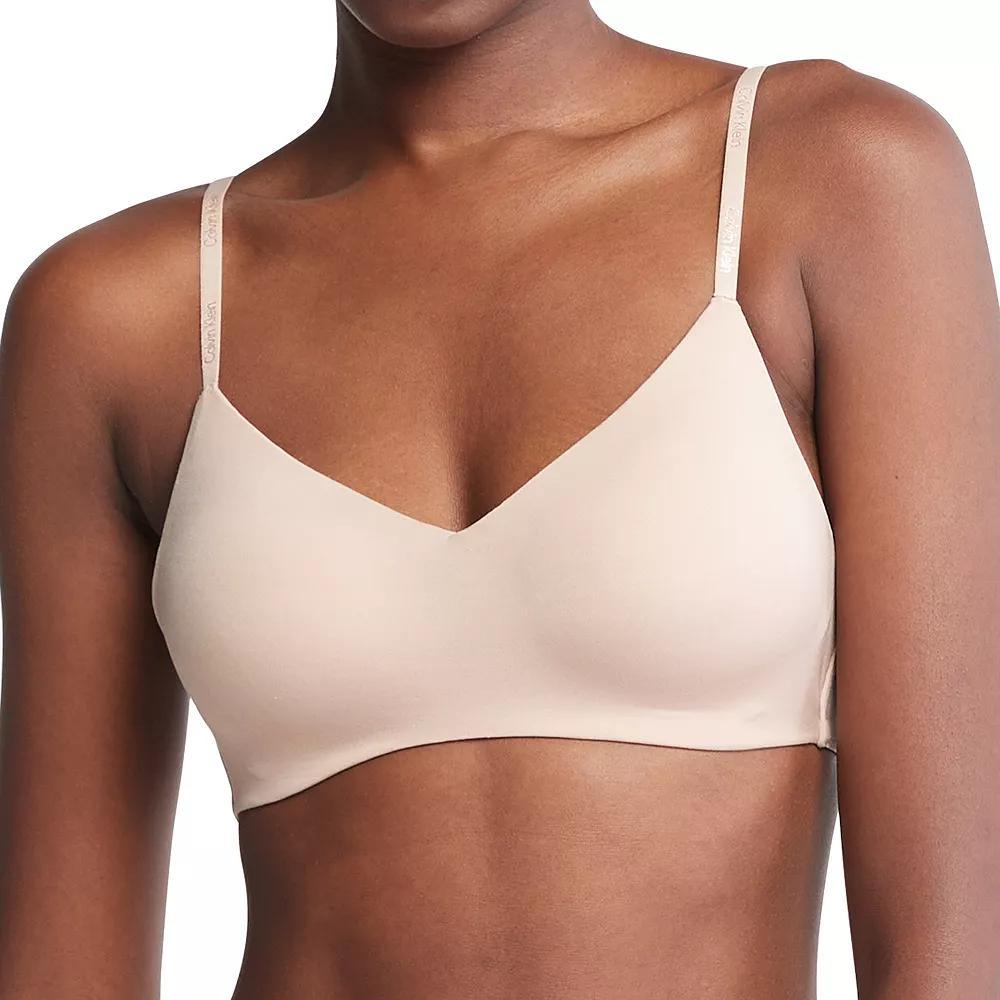 Calvin Klein Womens Form To Body Lightly Lined Bralette - Pink Product Image