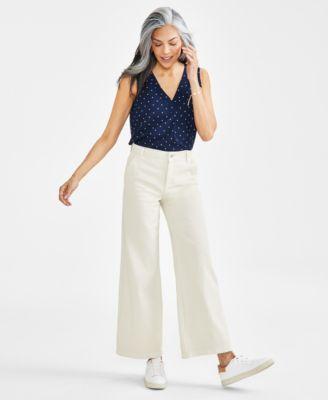 Style & Co Womens High-Rise Wide-Leg Jeans, Created for Macys Product Image