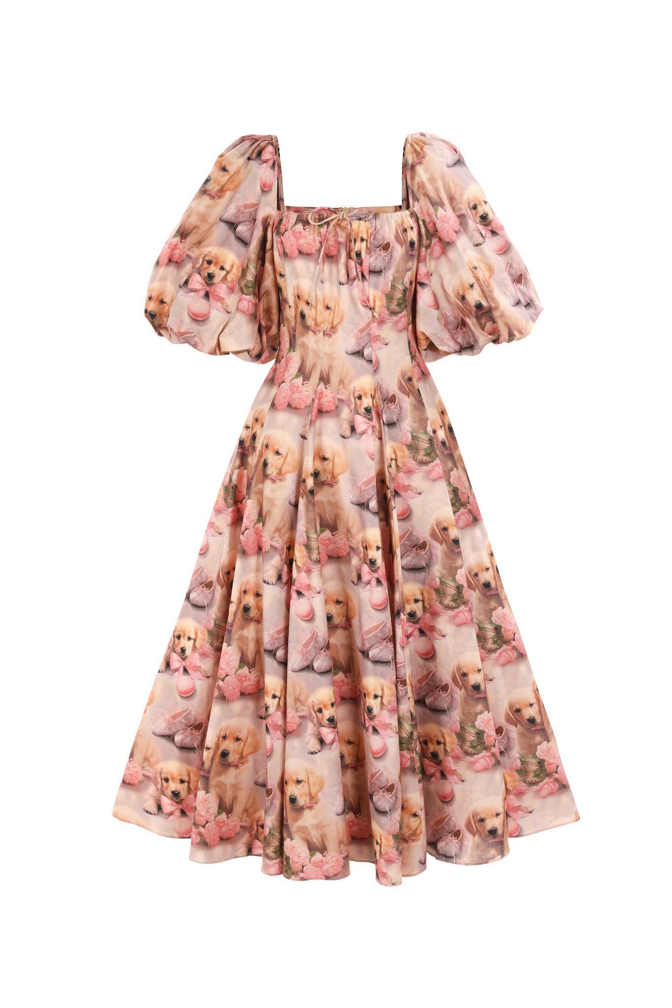 The Golden Paradise Day Dress Product Image