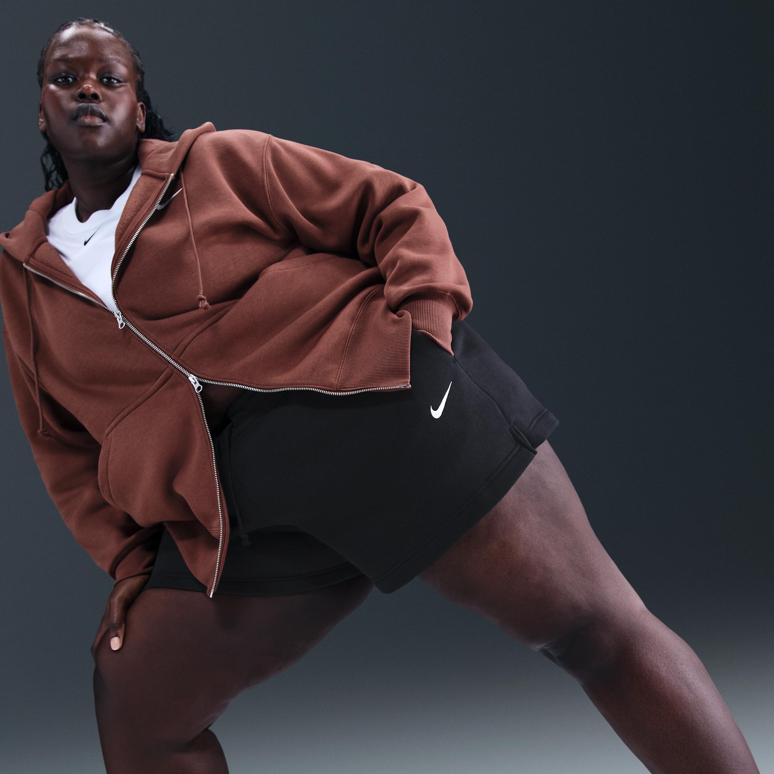 Women's Nike Sportswear Phoenix Fleece Mid-Rise 4" Shorts (Plus Size) Product Image