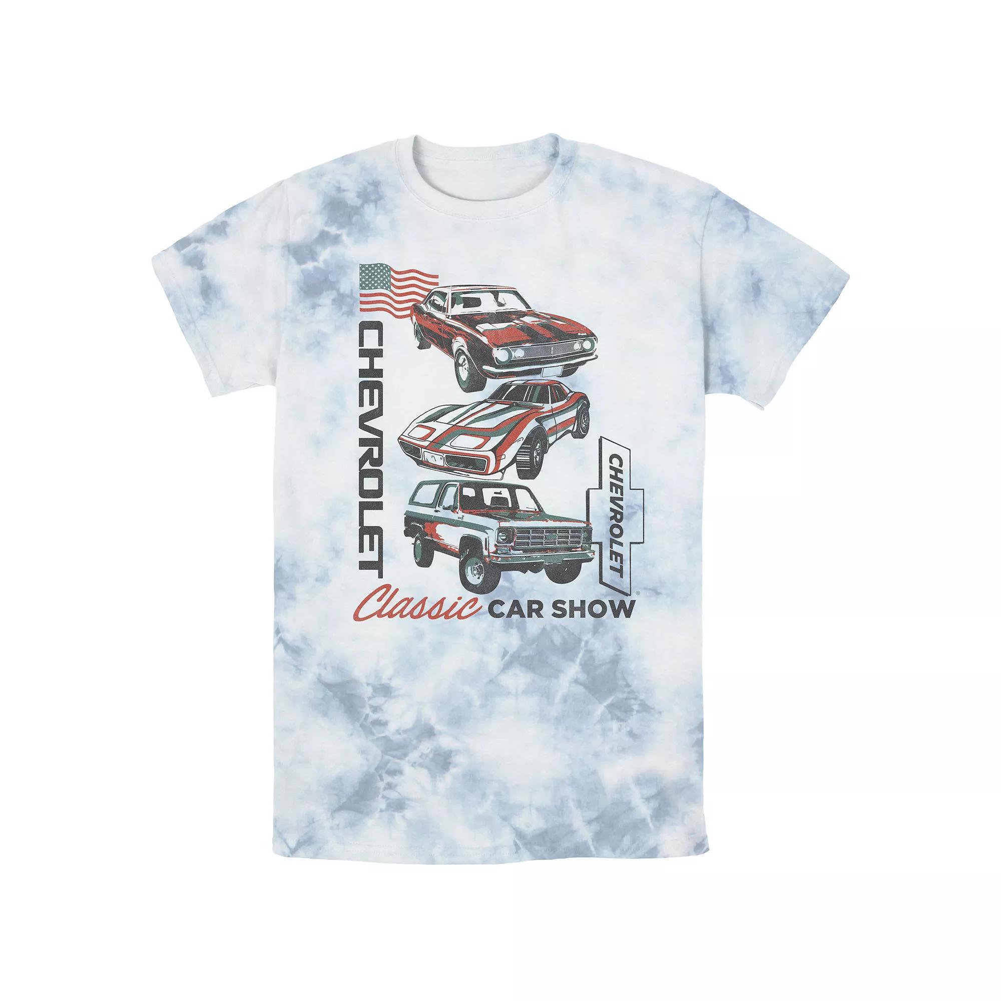 Men's Chevrolet Classic Car Show Bombard Wash Graphic Tee, Size: XL, White Blue Product Image