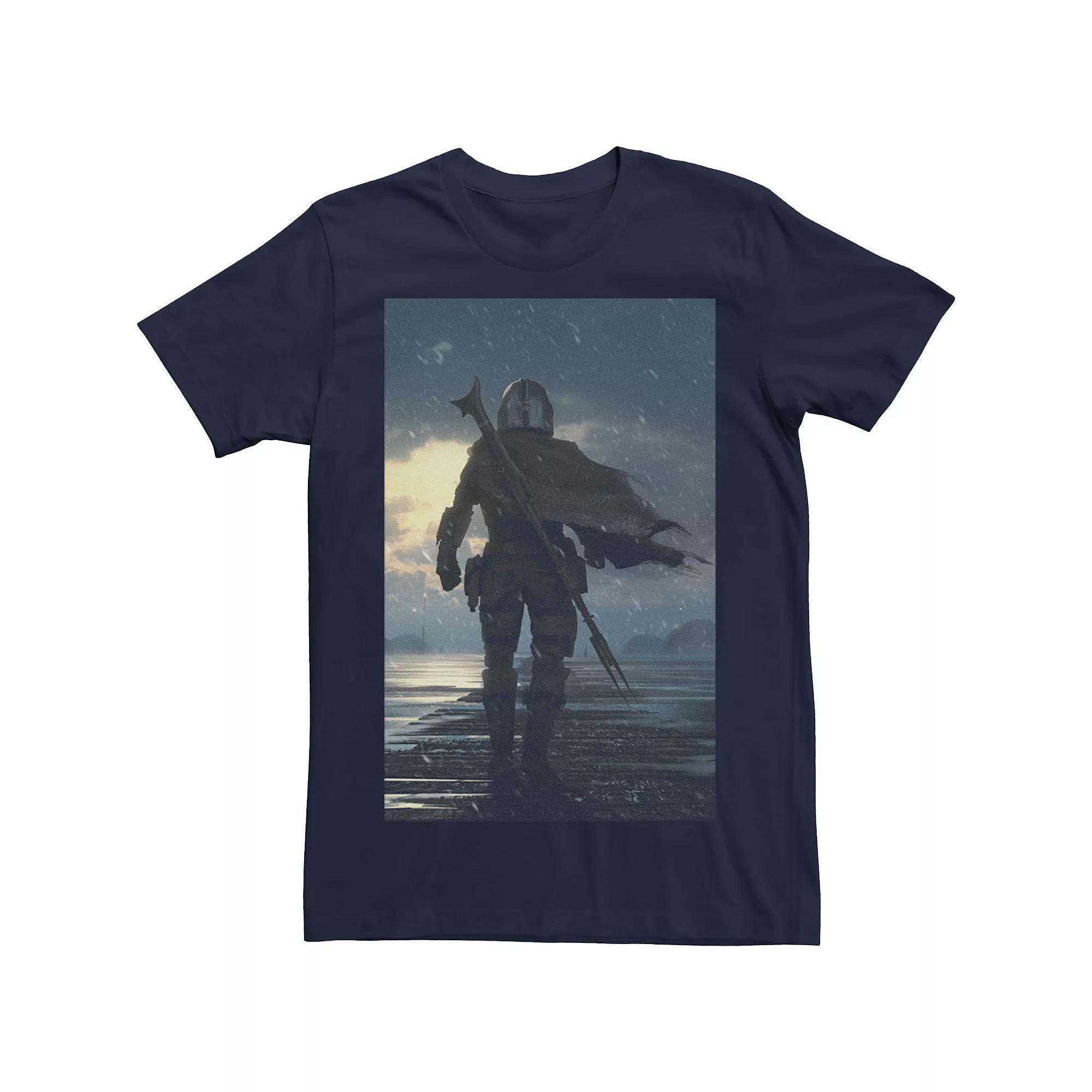 Men's Star Wars Mando The Way Poster Tee, Size: Large, Blue Product Image