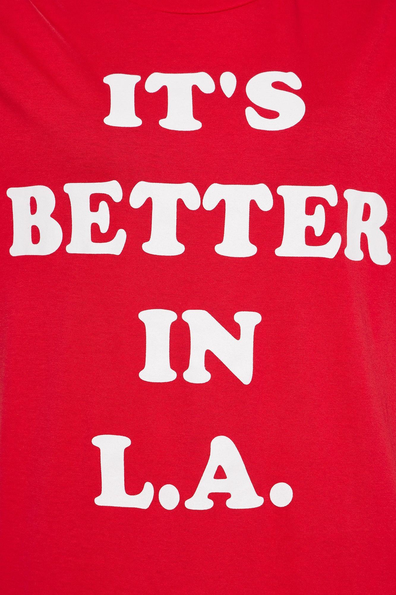It's Better In LA Oversized Tee - Red Product Image
