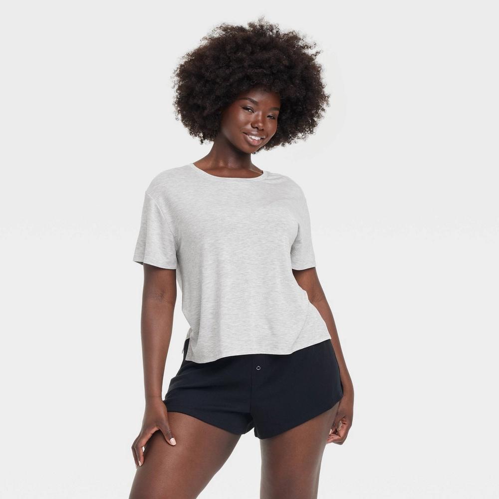 Women's Cooling Jersey Pajama T-Shirt - Auden™ Coral S: Rayon Blend, Knit, Short Sleeve Product Image