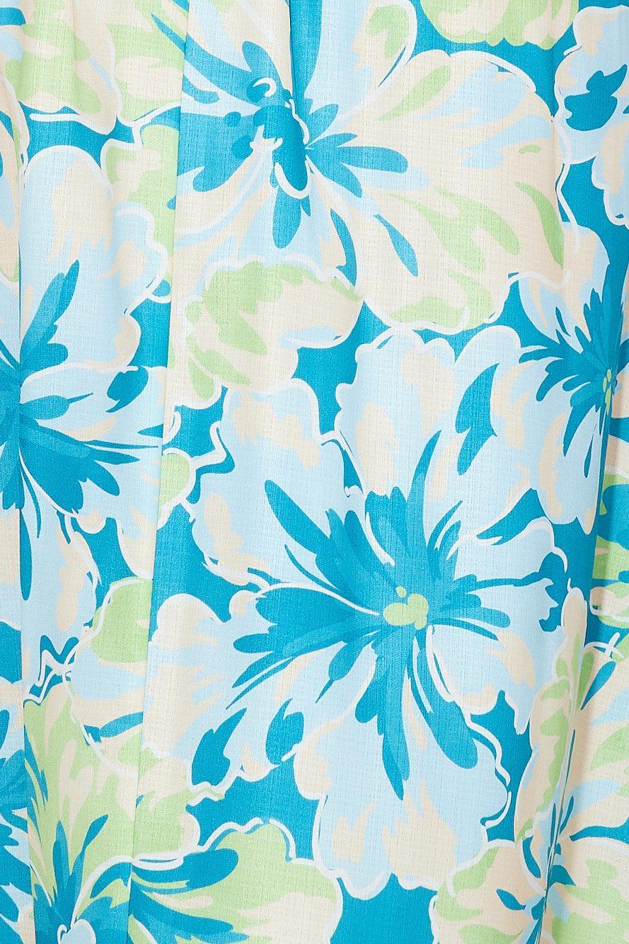 RUNAWAY Rylee Maxi Dress Teal Floral Product Image