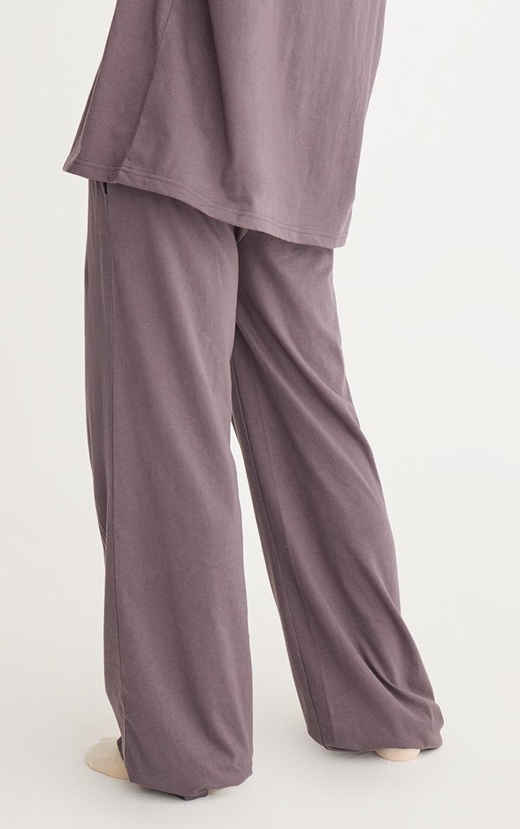 Charcoal Low Rise Wide Leg Pants Product Image