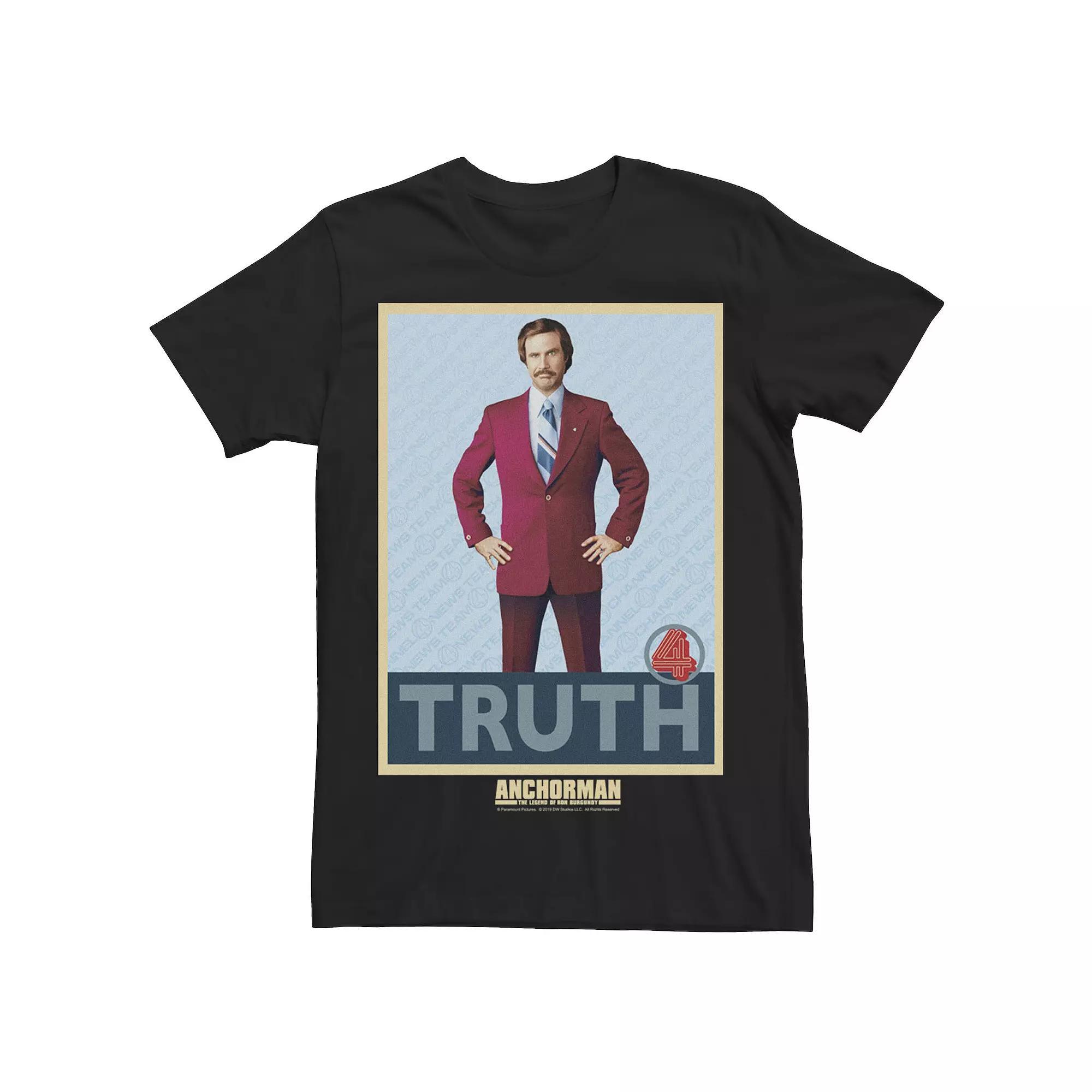 Mens Anchorman Ron Burgundy The Truth Portrait Tee Product Image