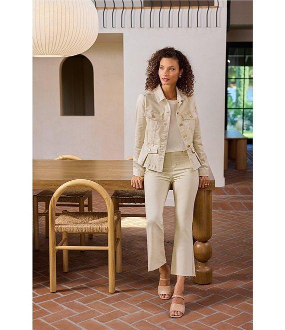 Liverpool Los Angeles Stretch Twill Peplum Point Collar Long Sleeve Jacket Product Image
