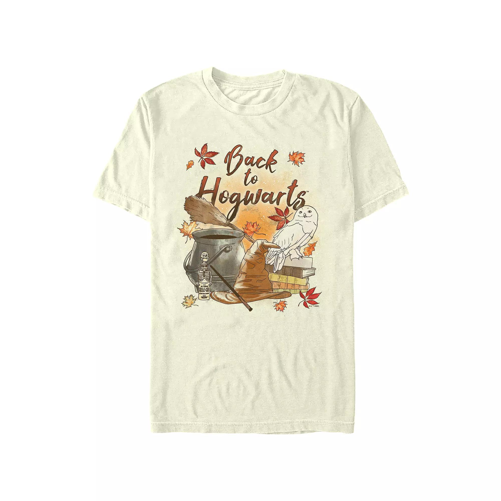 Men's Harry Potter Back To Hogwarts Graphic Tee, Size: Medium, Natural Product Image