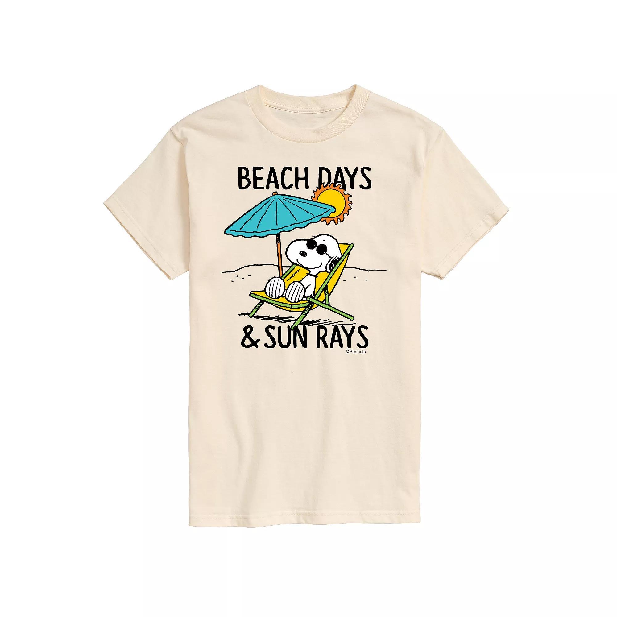 Mens Peanuts Snoopy Beach Days Graphic Tee Product Image