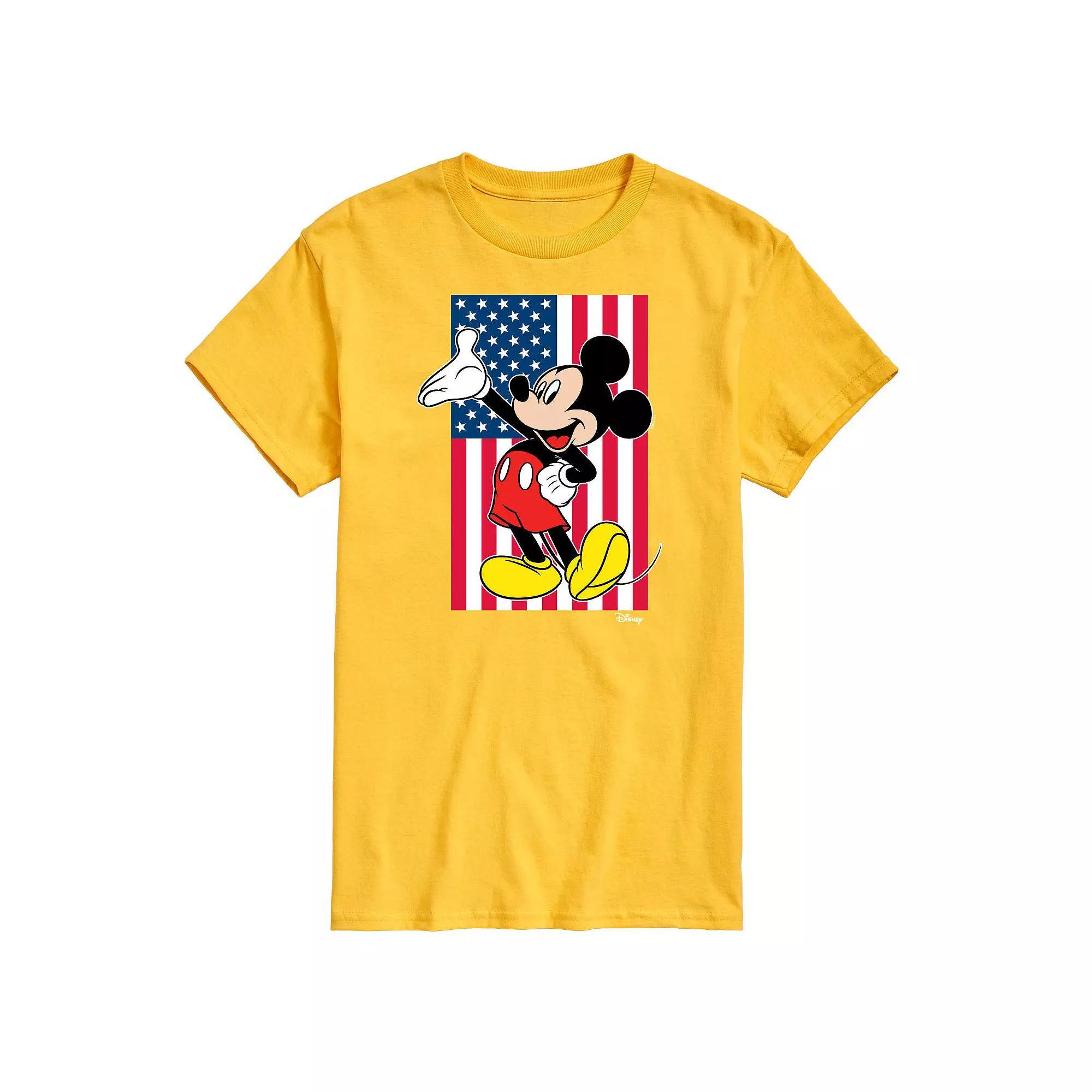 Disneys Mickey Mouse Mens Flag Graphic Tee Product Image