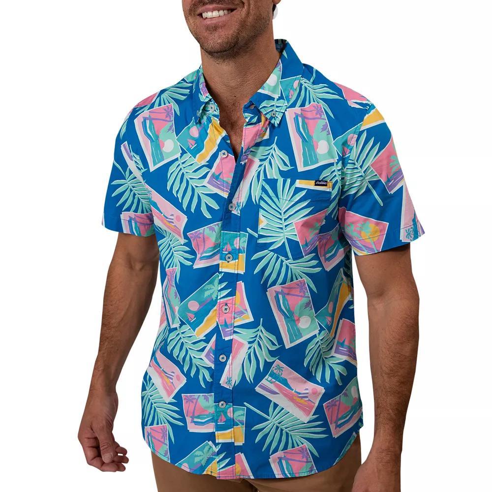 Men's Chubbies Short Sleeve Button Down Shirt, Size: XXL, Blue Product Image