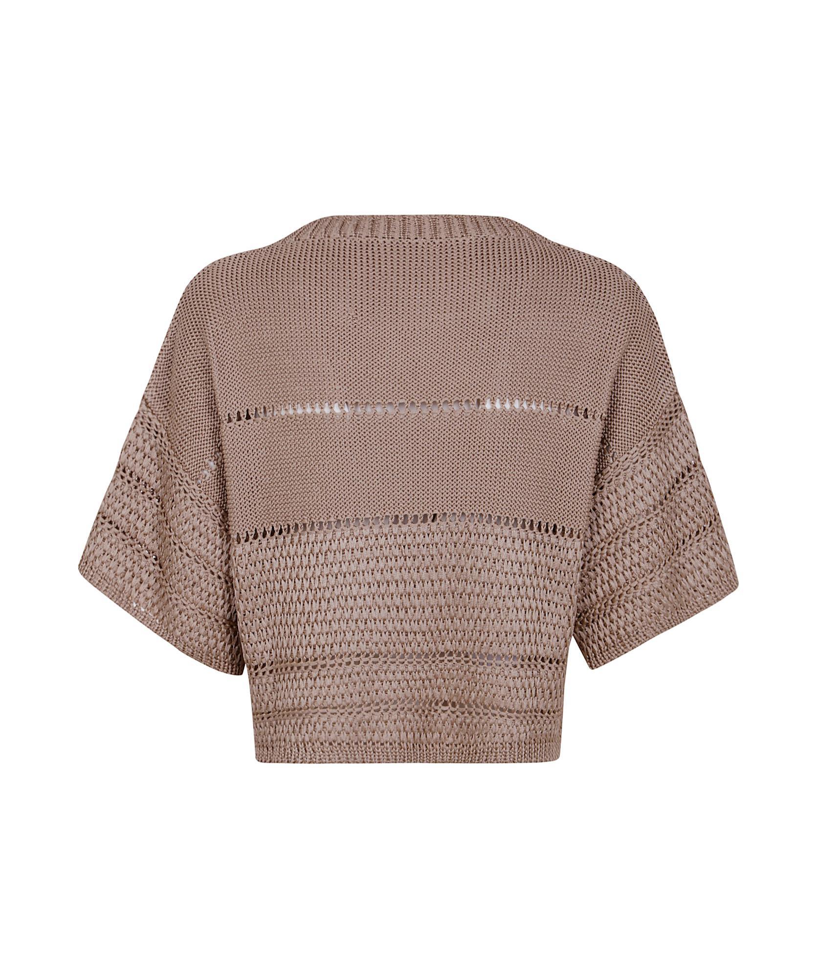 ALBERTA FERRETTI Hollow Sweater In Nude Product Image