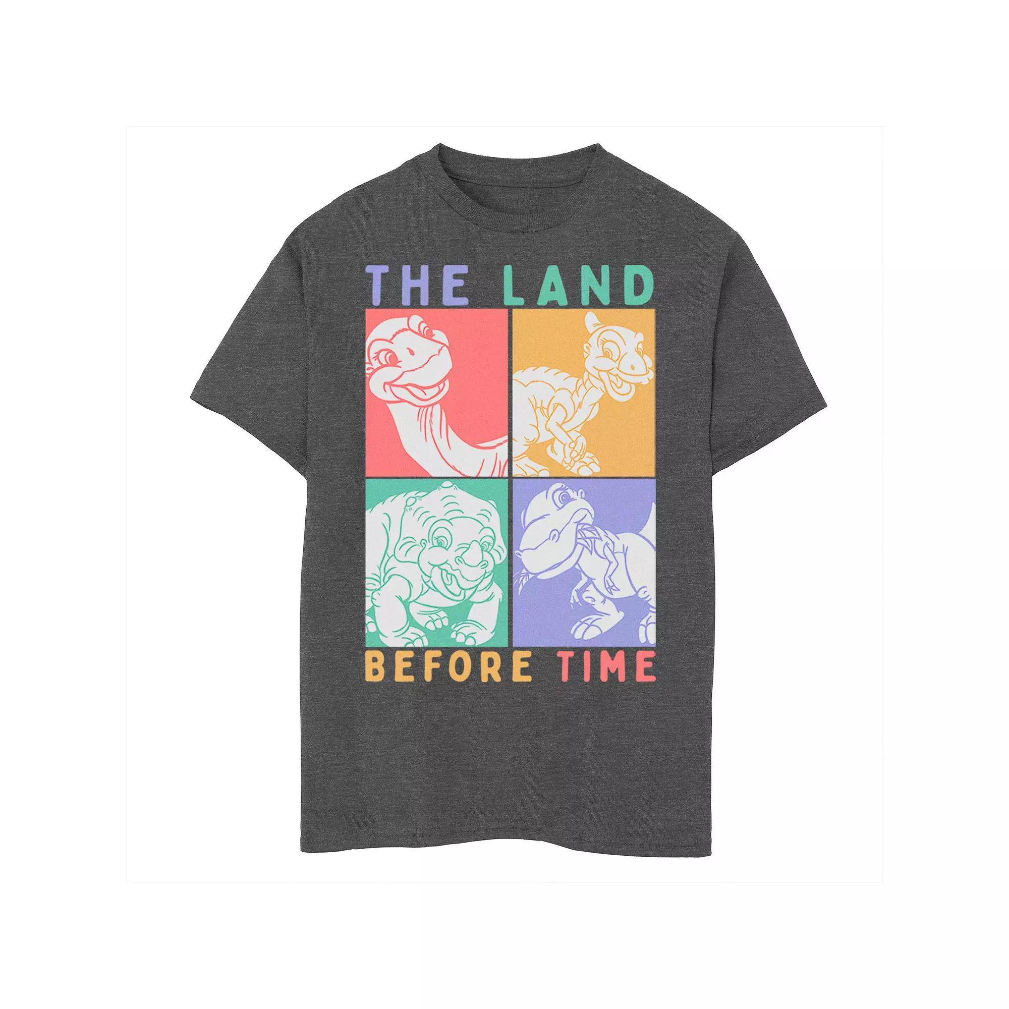 Mens Land Before Time Pastel Character Portrait Tee Grey Heather Product Image