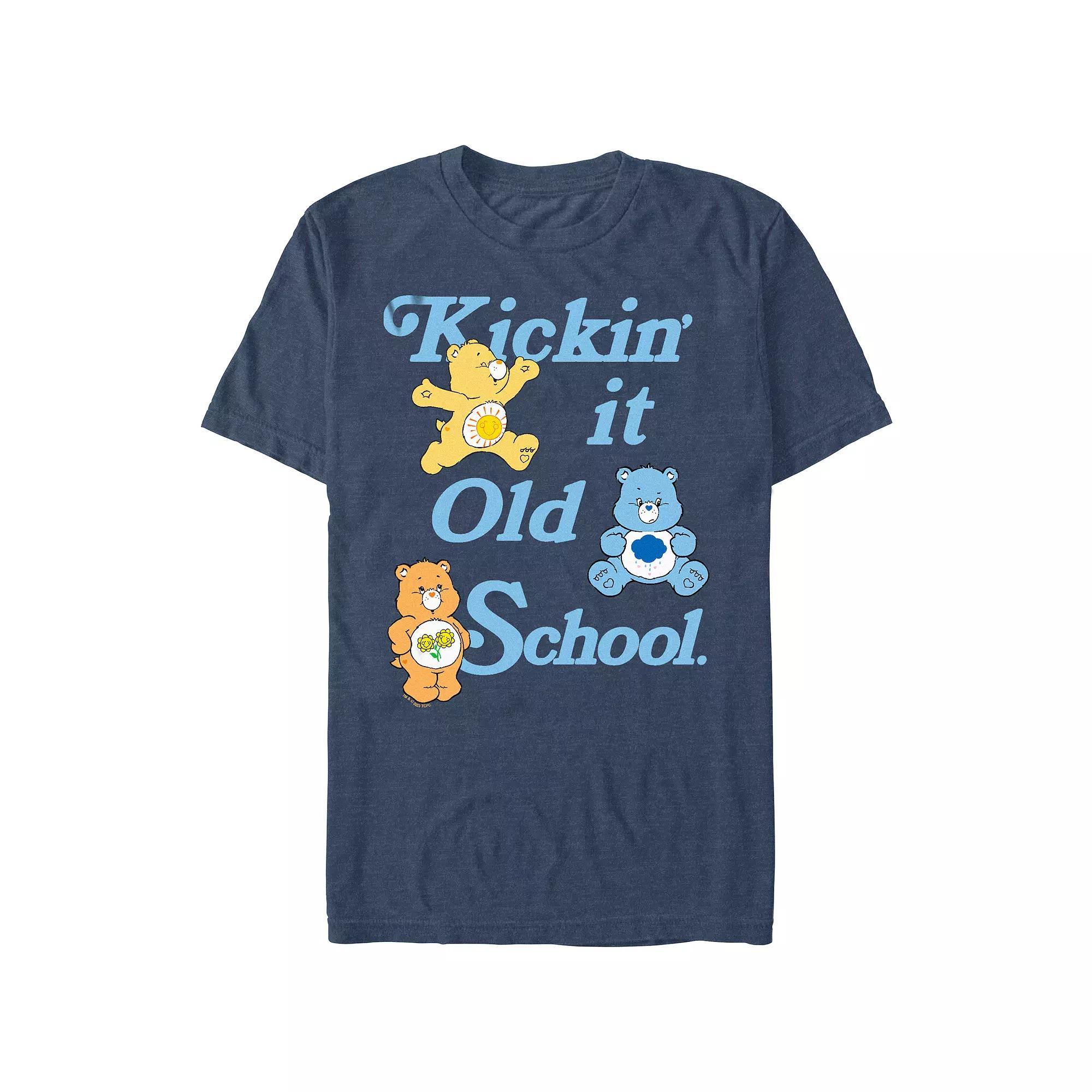 Men's Care Bears Kickin' It Old School Graphic Tee, Size: XS, Navy Grey Product Image