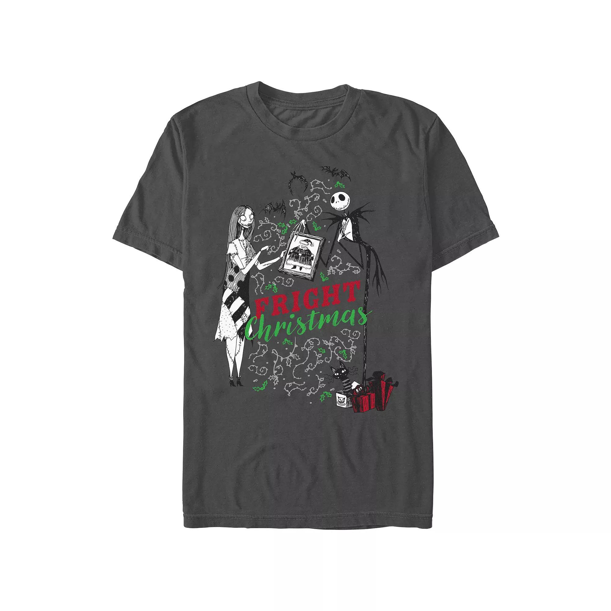 Disney's The Nightmare Before Christmas Fright Christmas Men's Graphic Tee, Size: Medium, Grey Product Image