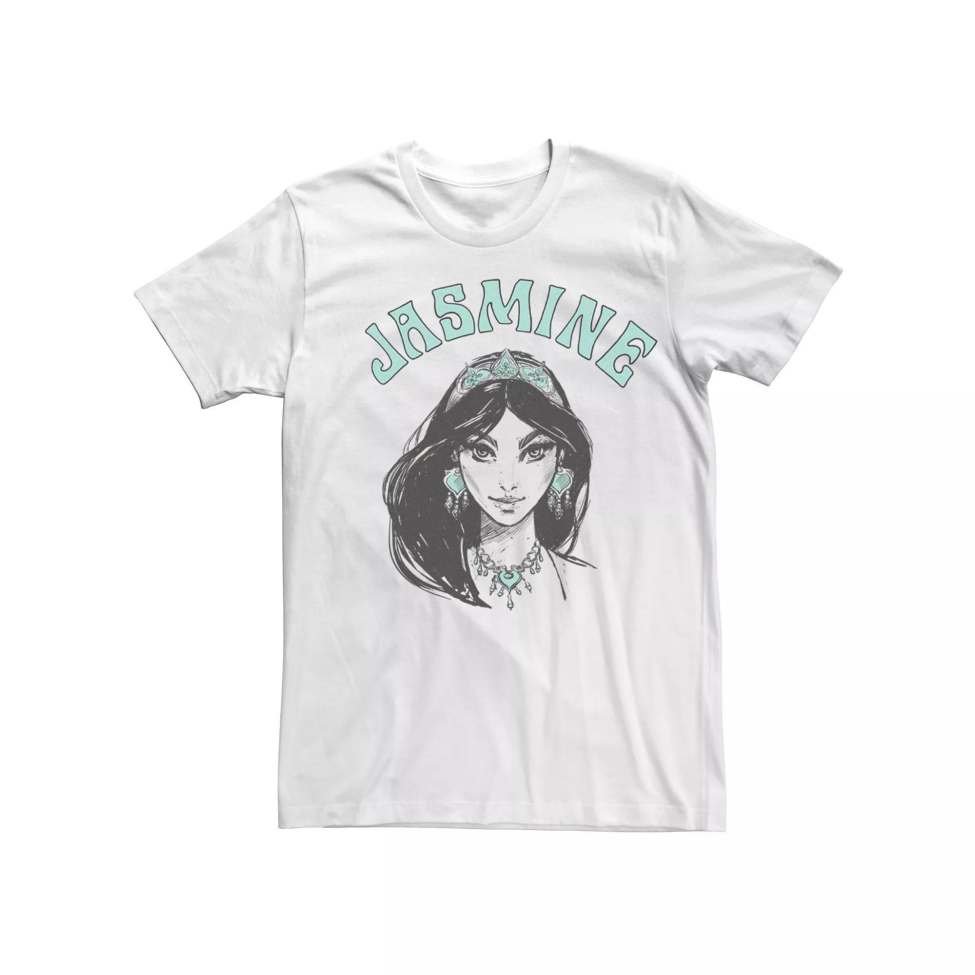 Disney's Aladdin Men's Jasmine Portrait Graphic Tee, Size: Medium, White Product Image