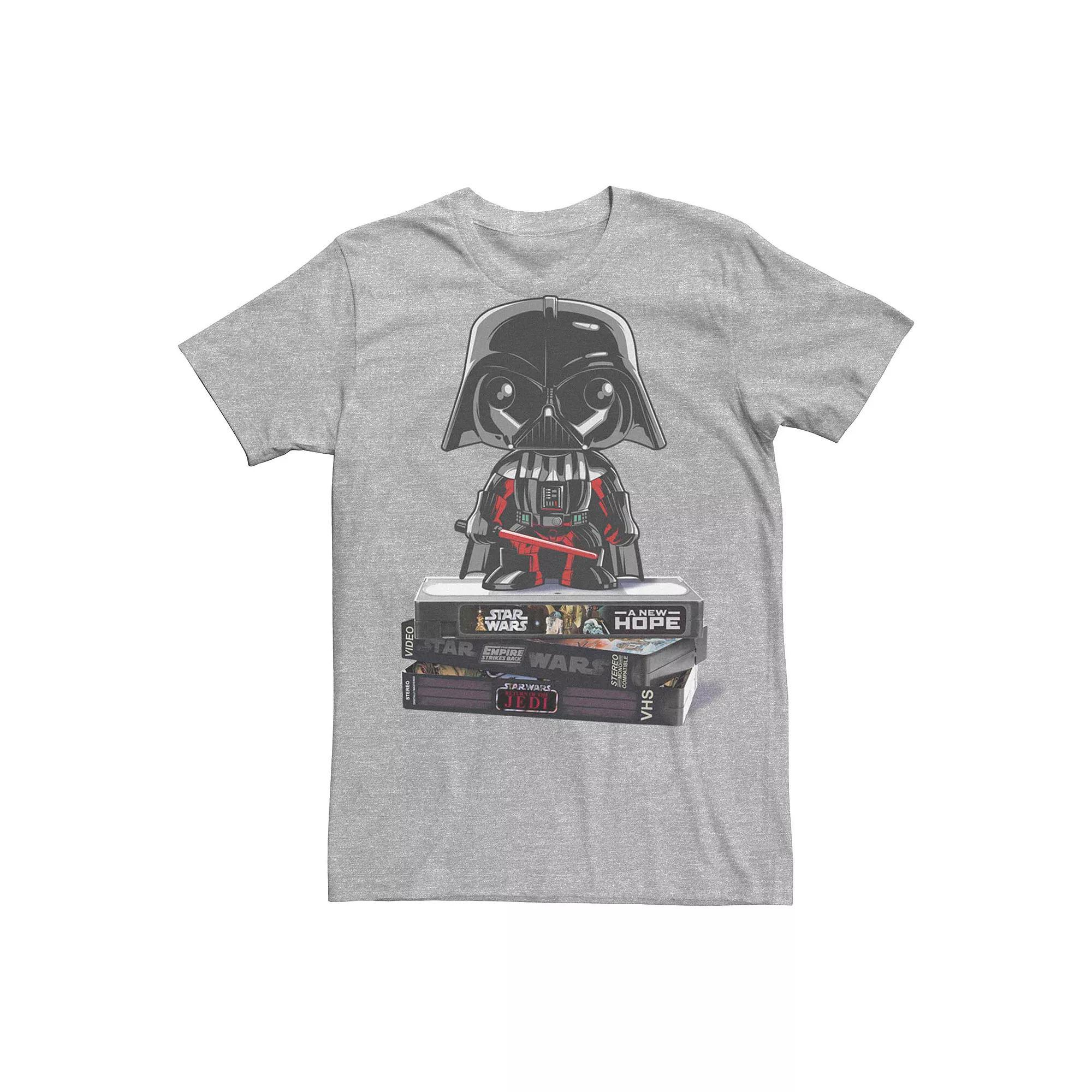 Men's Star Wars Darth Vader VHS Movies Graphic Tee, Size: XXL, Athletic Grey Product Image