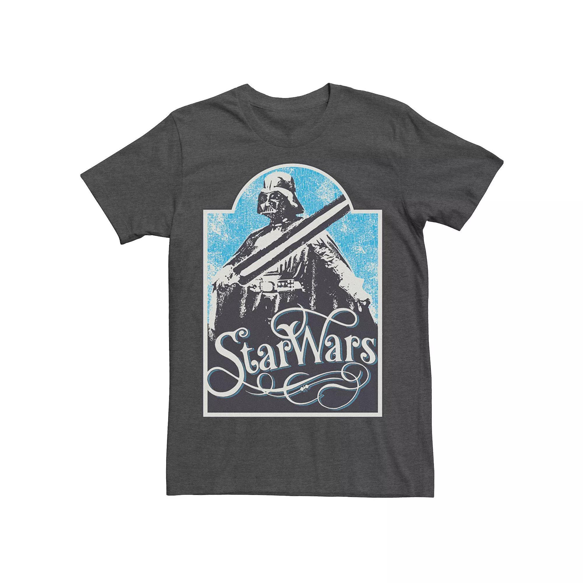 Men's Star Wars Retro Darth Vader Poster Tee, Size: Large, Royal Grey Product Image