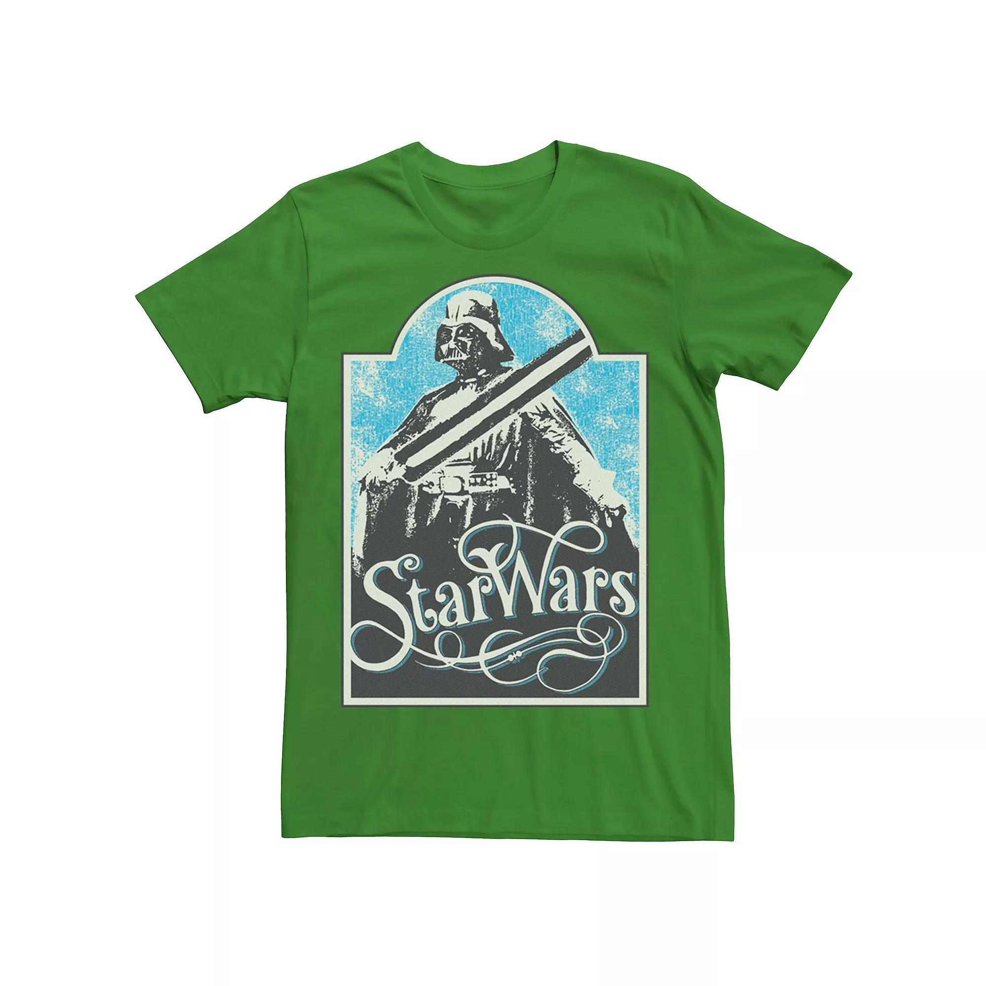 Men's Star Wars Retro Darth Vader Poster Tee, Size: Large, Royal Grey Product Image