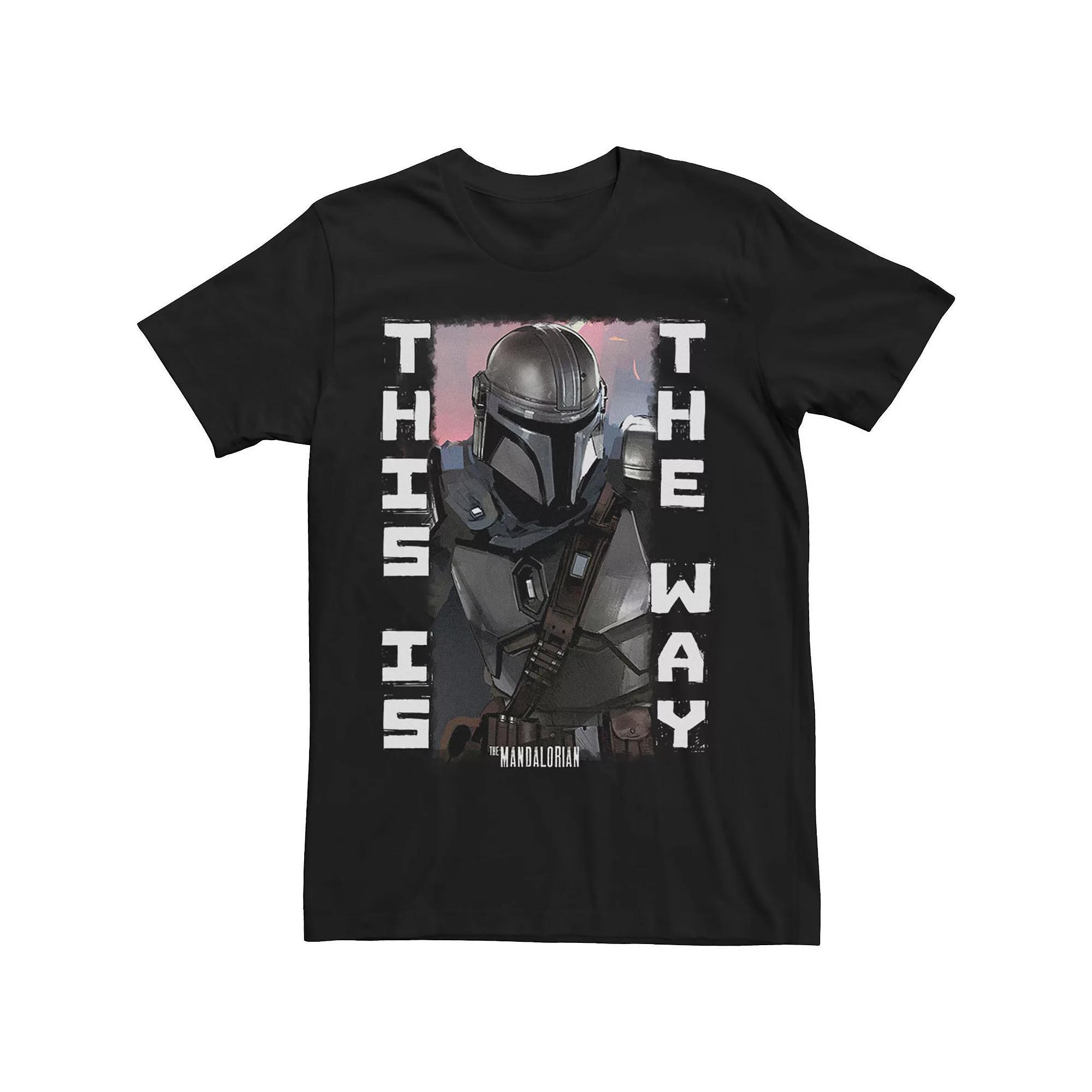 Mens Star Wars Mando Blaster Battle Poster Tee Product Image