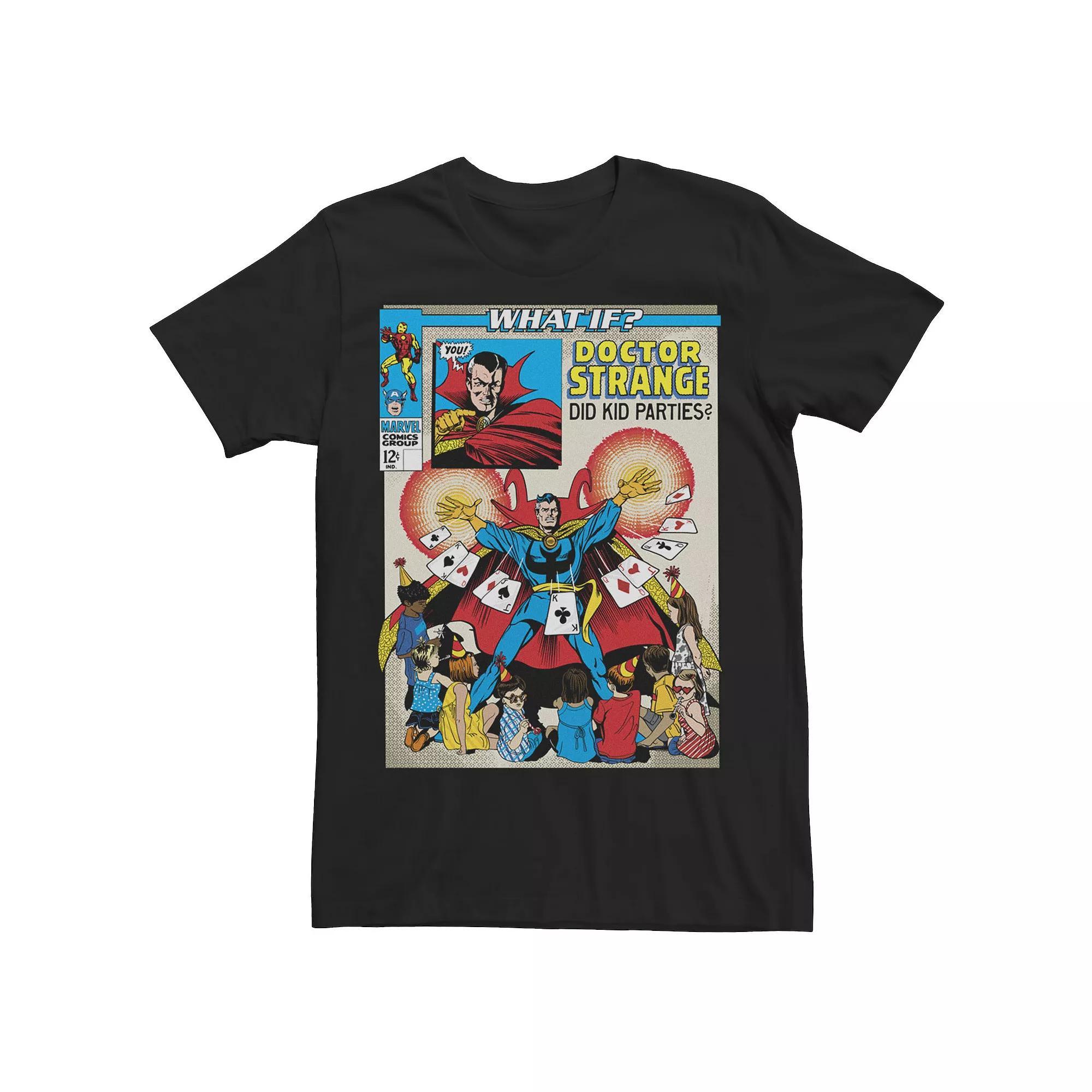 Men's Marvel What If Doctor Strange Did Kid Parties Comic Cover Graphic Tee, Size: Large, Black Product Image