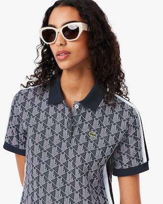 Slim Fit Monogram Jacquard Polo Dress Product Image