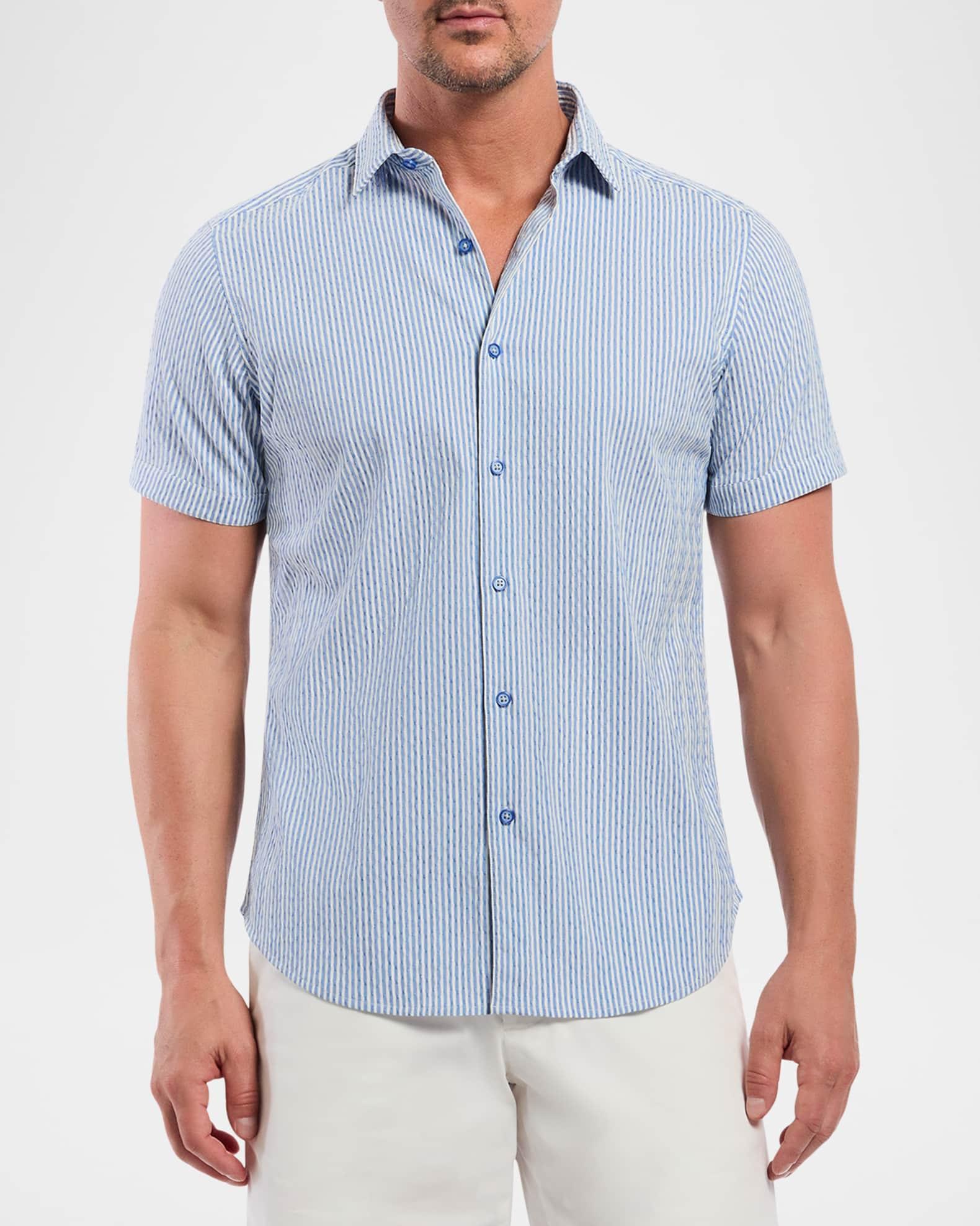 Men's Fornillo Seersucker Short-Sleeve Shirt Product Image