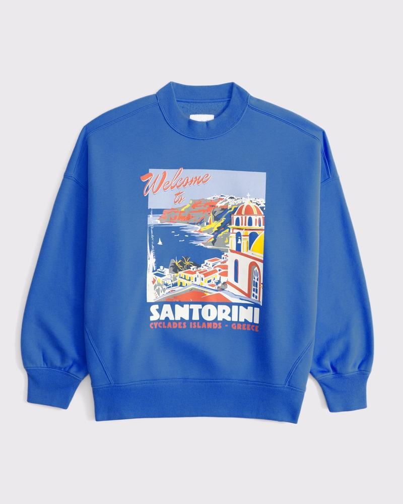 Beach Graphic Oversized Sunday Crew Product Image