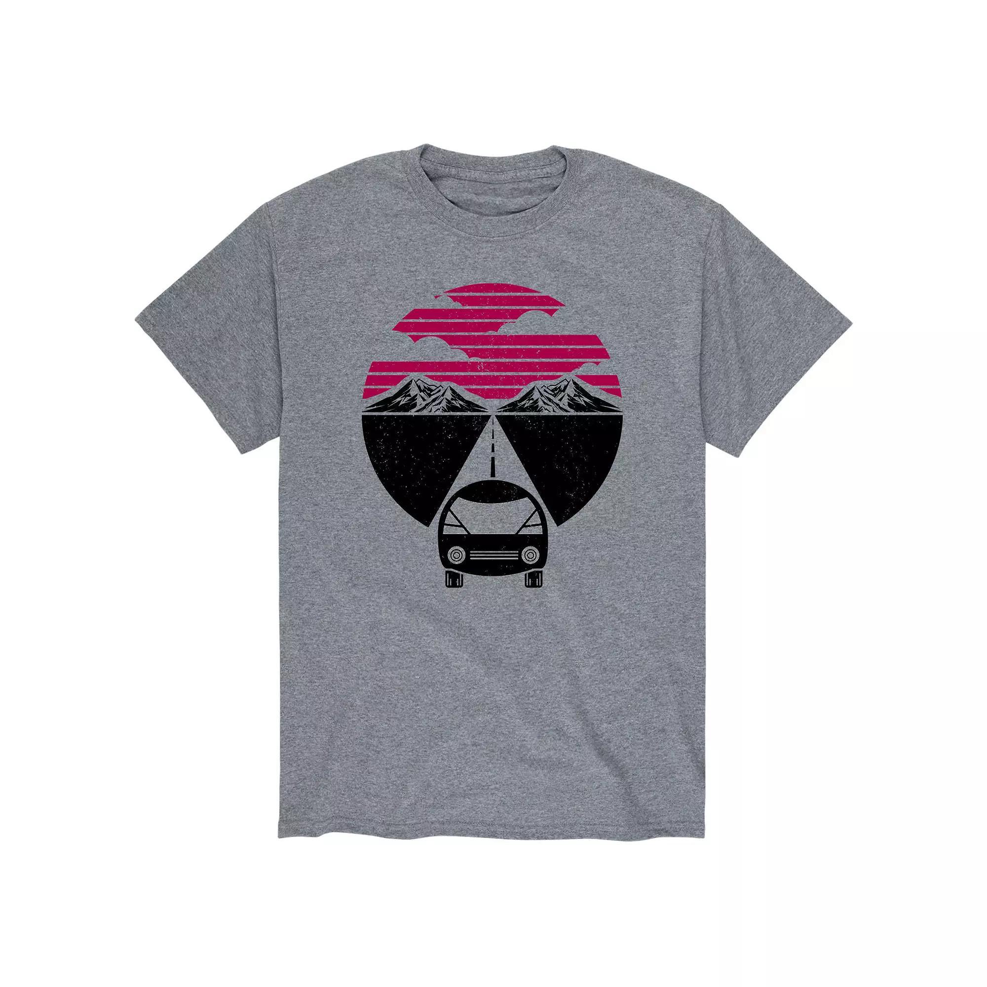 Mens Retro Mountains Car Tee Product Image