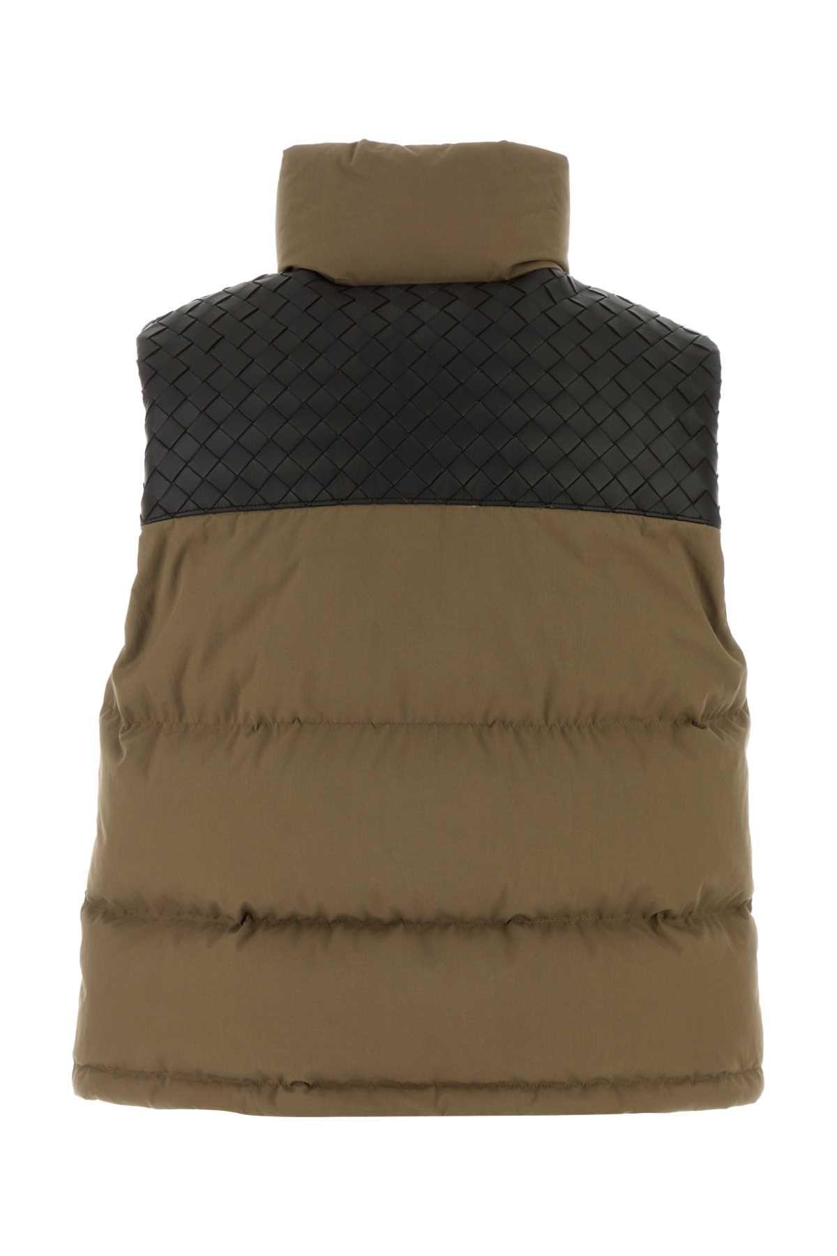 BOTTEGA VENETA Steppweste Aus Mattiertem Popeline In Green Product Image