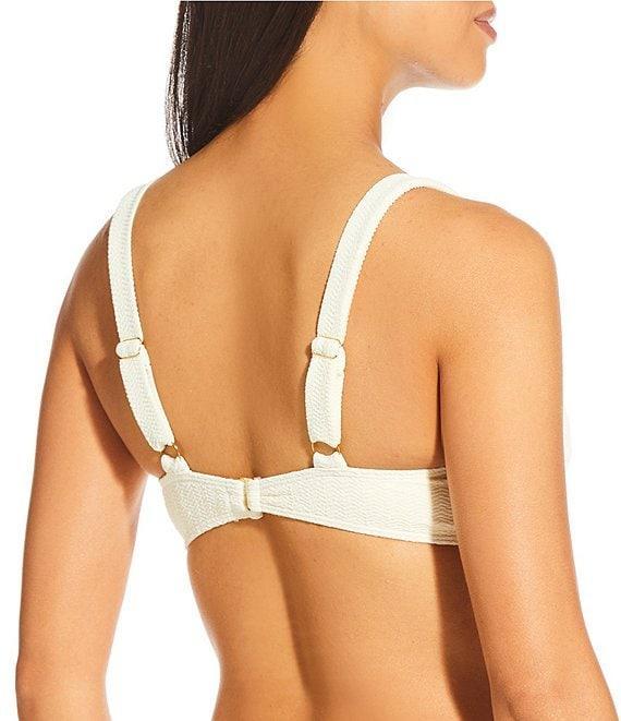 Antonio Melani x M.G. Style Amalfi Textured Covered Button Strap Bralette Swim Top Product Image