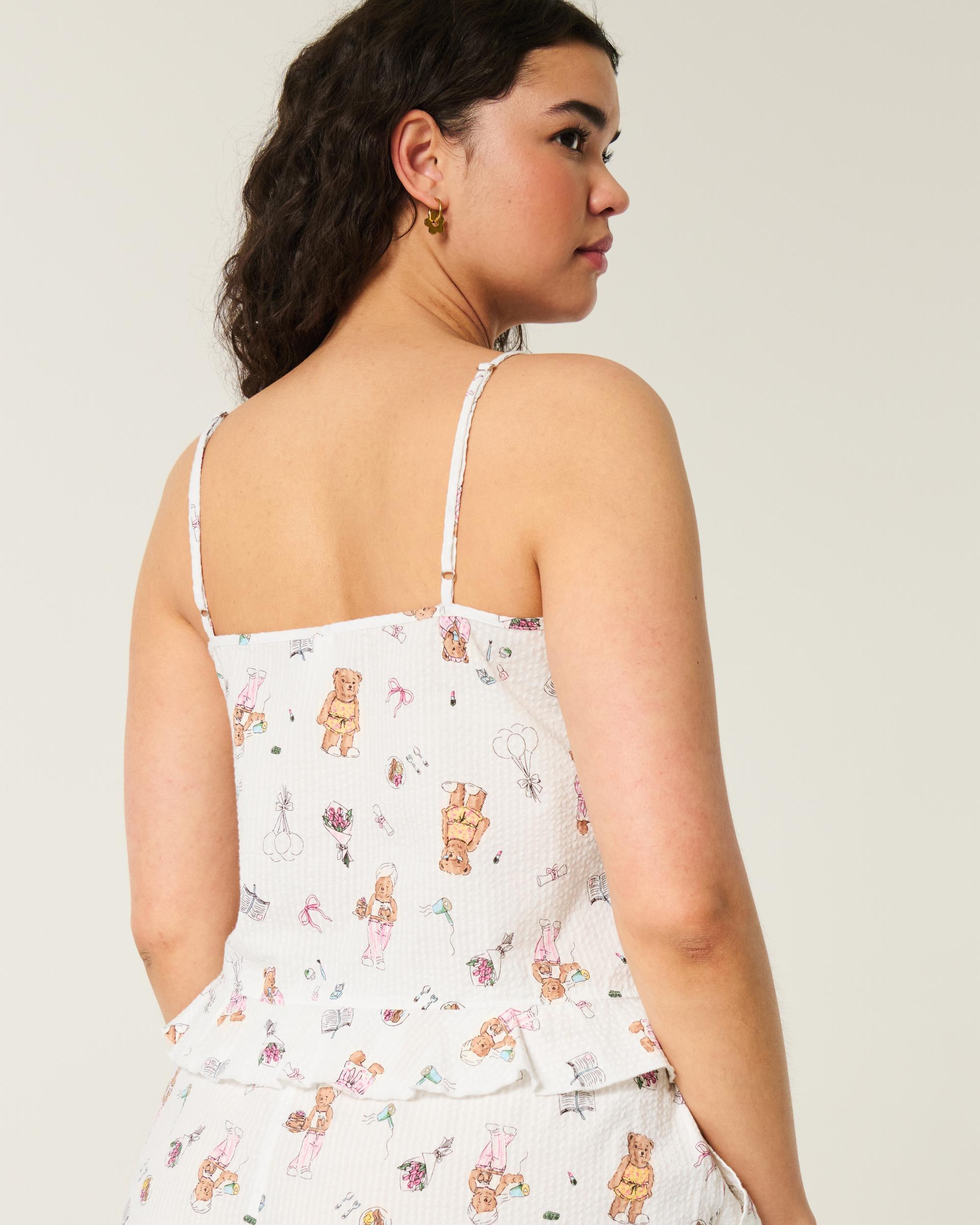 Ruffle Seersucker Sleep Tank Product Image