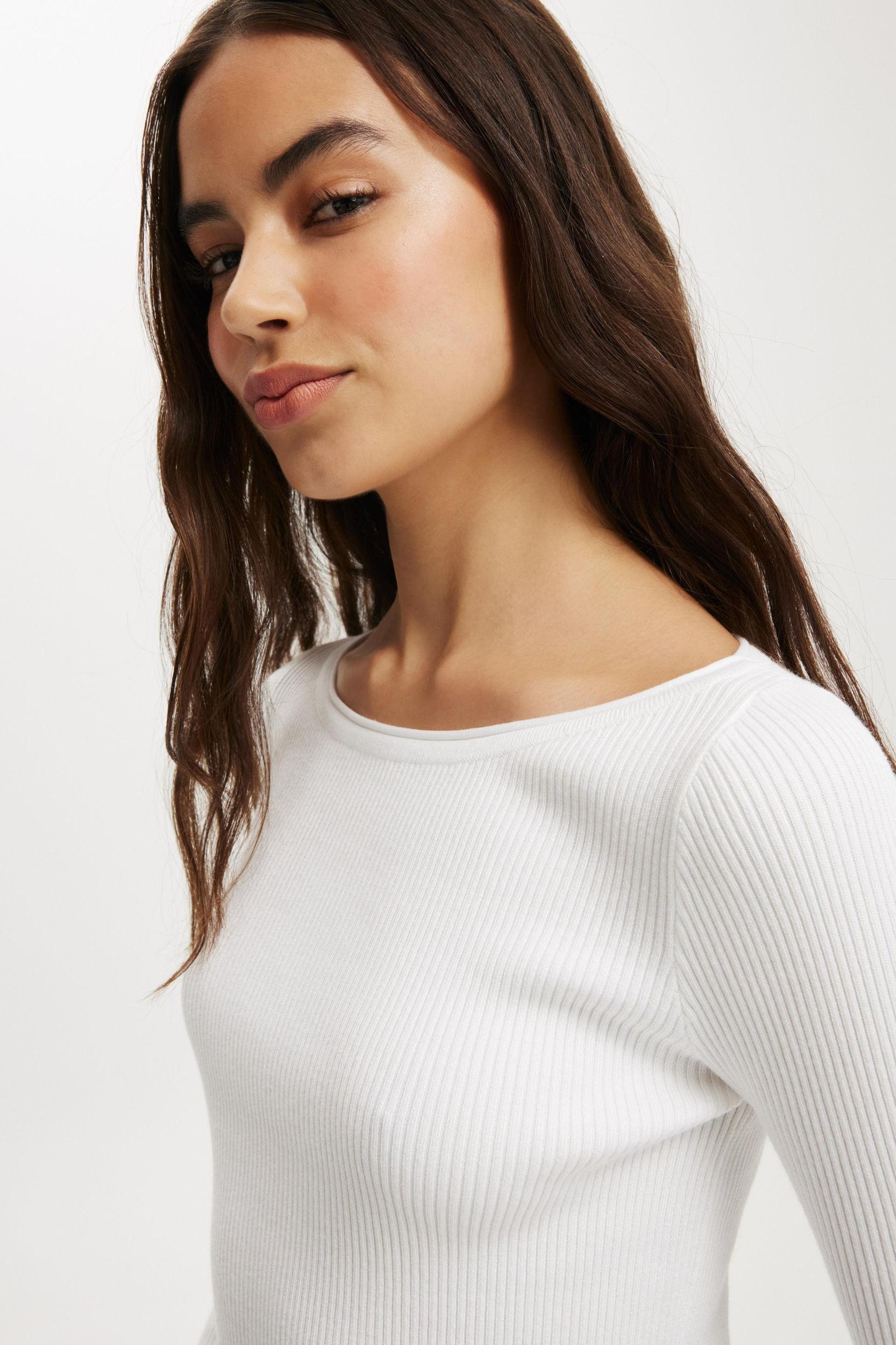 Everfine Boat Neck Knit Long Sleeve Product Image
