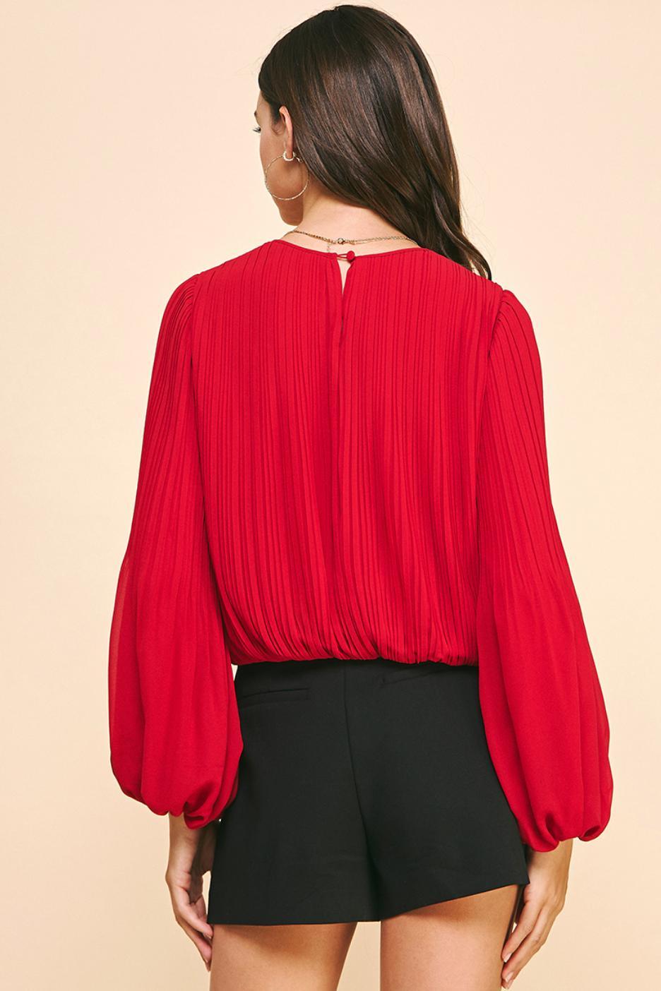 Pleated Woven Top Product Image