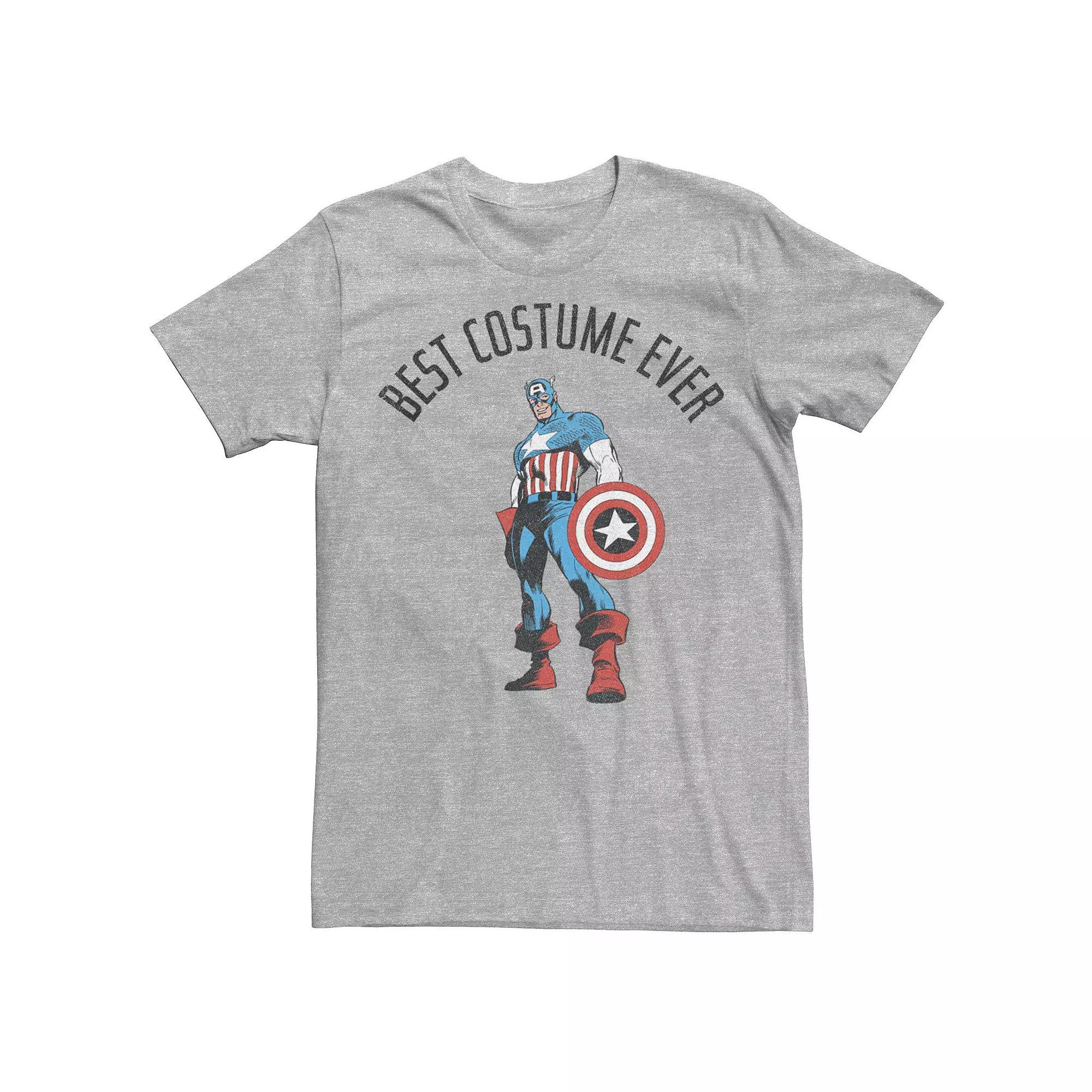 Men's Marvel Captain America Best Costume Ever Tee, Size: 3XL, Athletic Grey Product Image