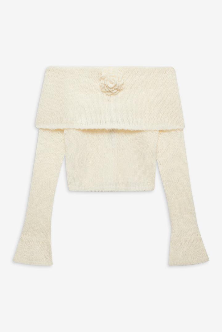 Aspen Knit Top — Ivory Product Image
