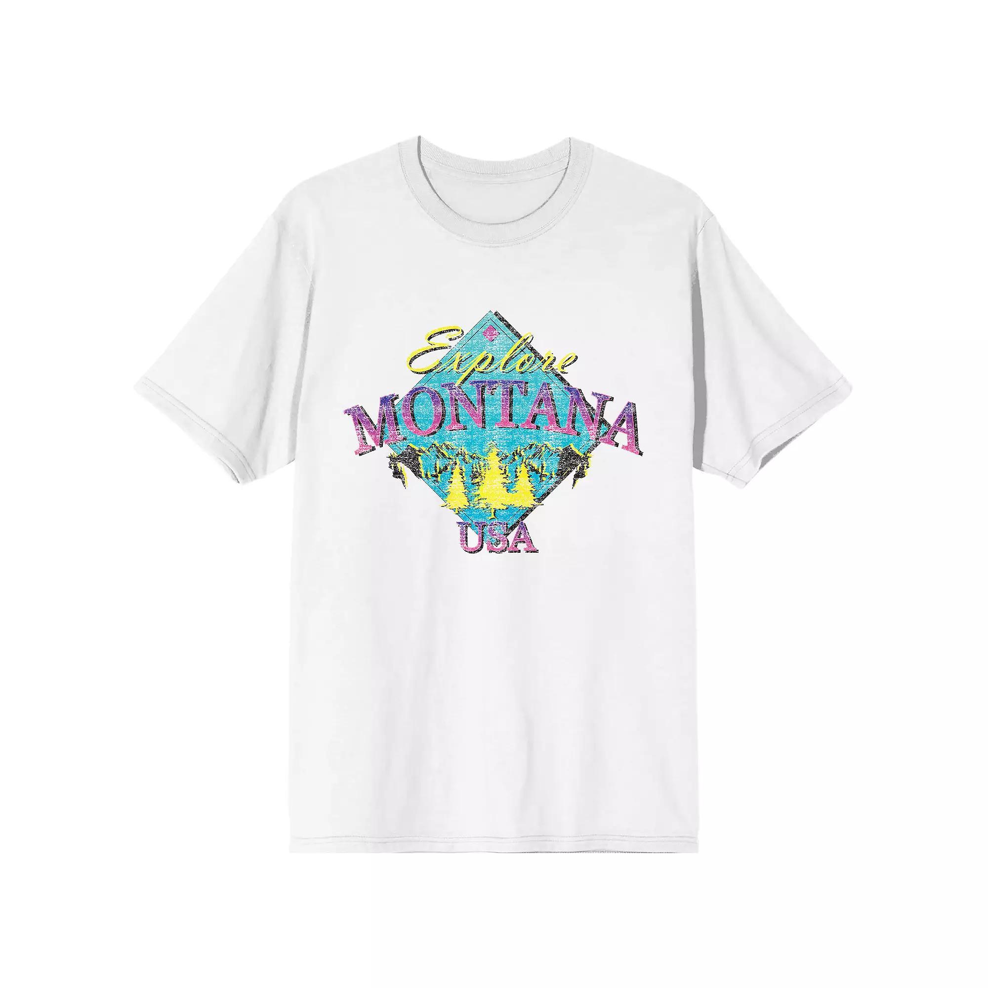 Men's Adventure Society Montana Vacation Tee, Size: XXL, White Product Image