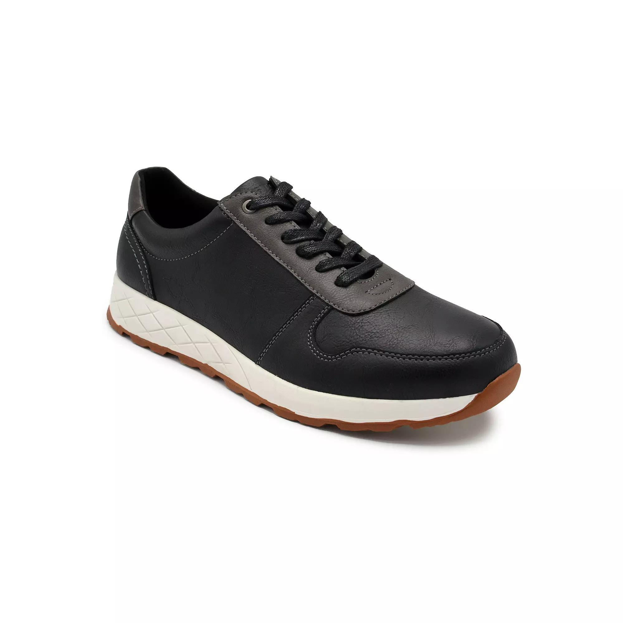 Aston Marc Men's Casual Court Shoes, Size: 9.5, Black Product Image