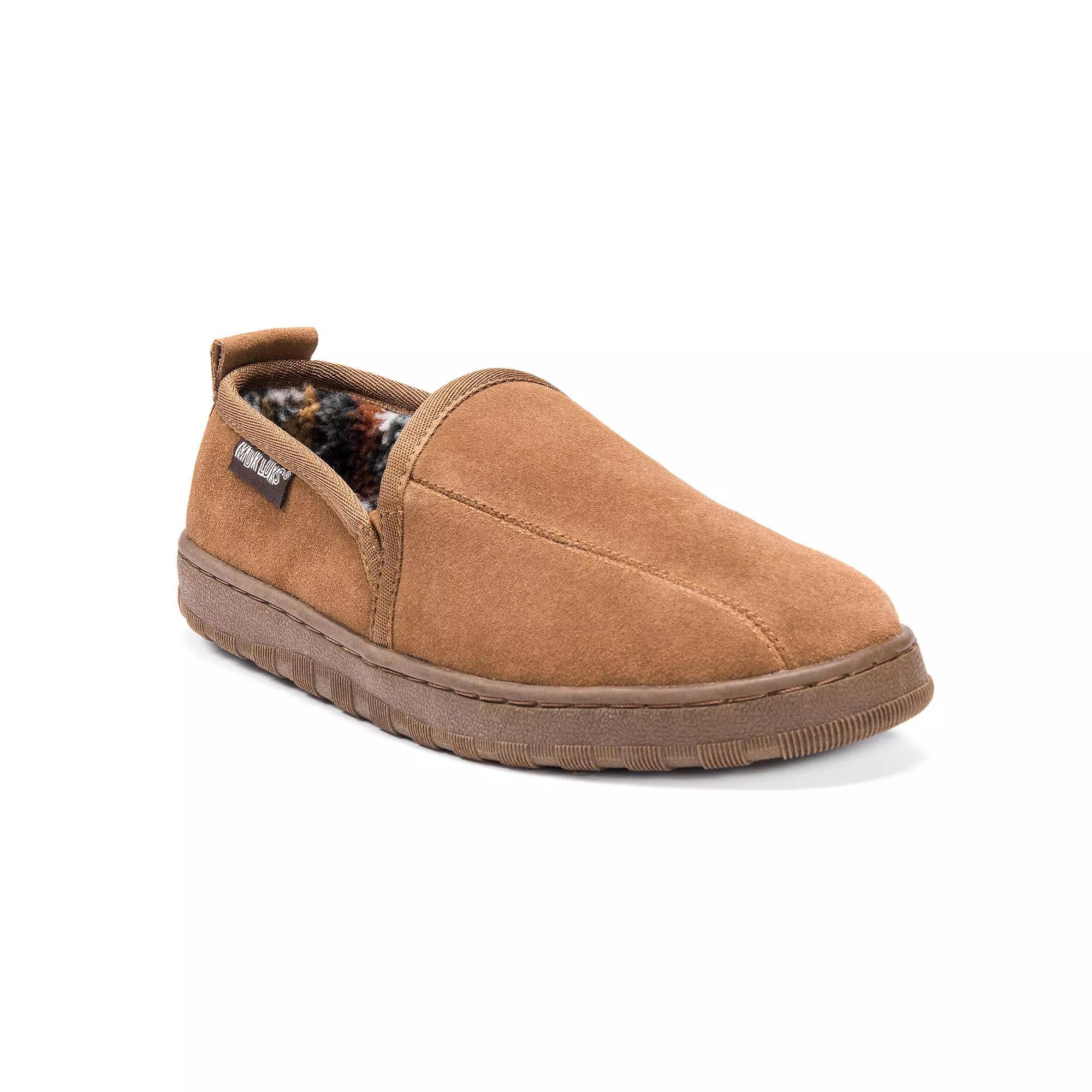 MUK LUKS Berber Fleece Men's Slippers, Size: 13, Brown Product Image