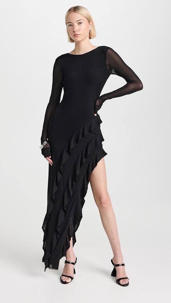 AFRM Jacie Ruffle Open Back Maxi Dress | Shopbop Product Image