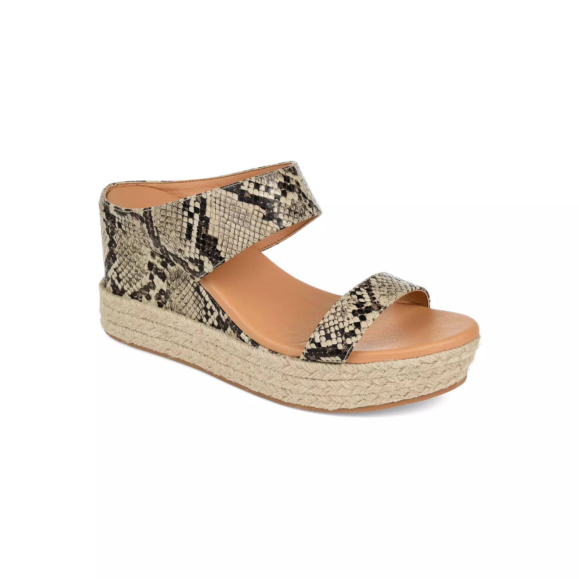 Journee Alissa Womens Wedge Sandals Blue Product Image